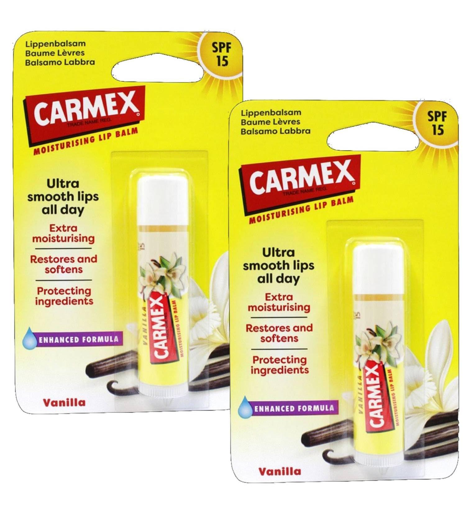  Carmex Carmex Vanilla Lip Balm Extra Moisturizing Spf 15 2 units - Buy Online on GoSupps.com