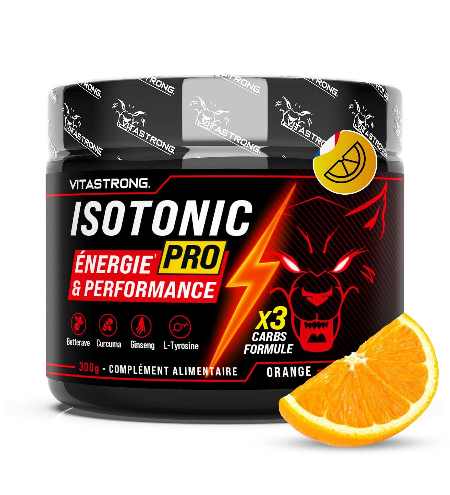 Vitastrong Isotonic PRO nergie & Performance 300g Go t Orange Pr paration en Poudre pour Boisson Isotonique Sport avec lectrolytes et Glucides S lectionn s pour Sport & Effort Physique Prolong  - Buy Online on GoSupps.com
