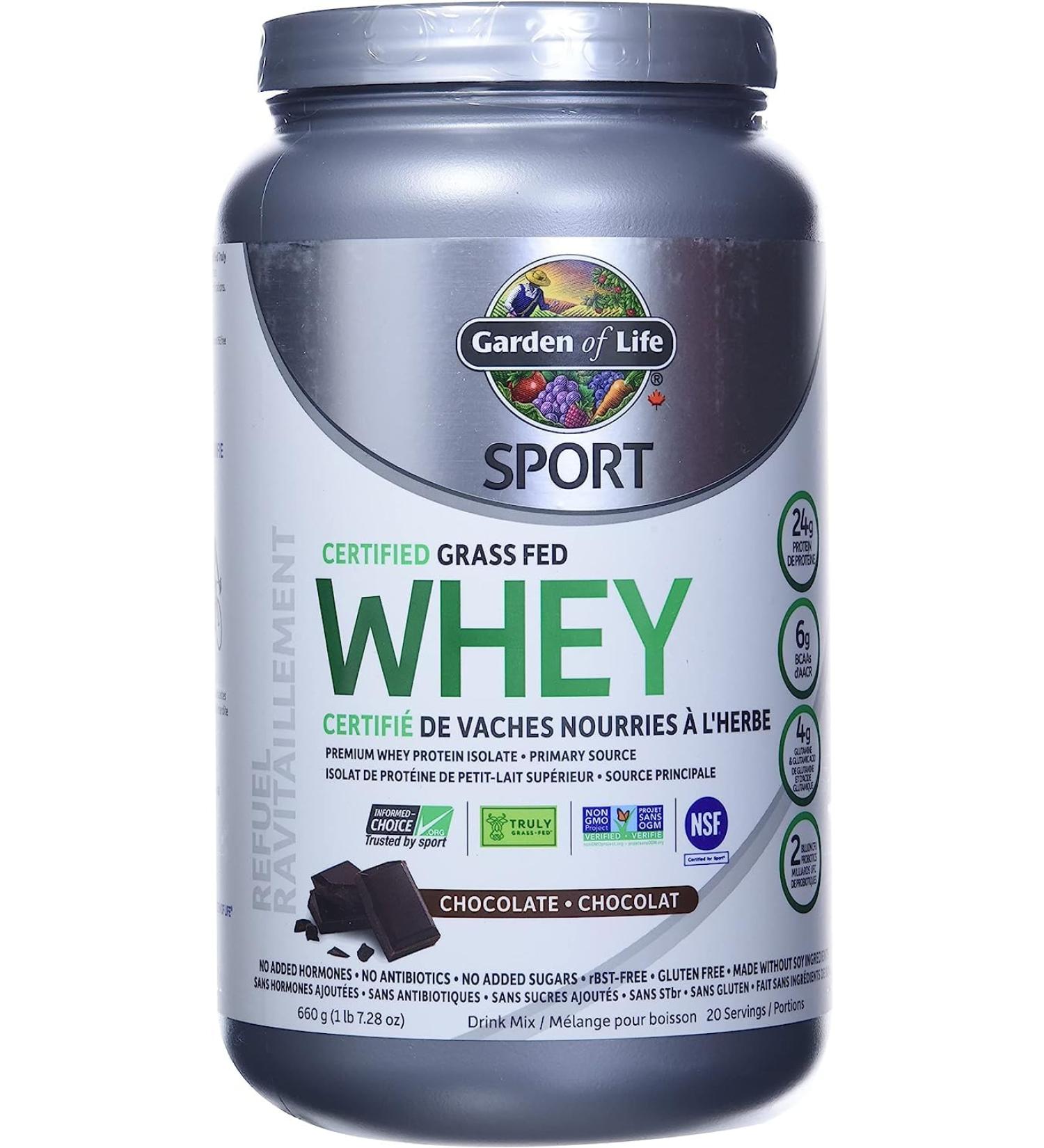 Garden of Life Chocolate Sport Whey Protein 660g | Premium International Shipping Build Muscles & Improve Recovery - Buy Online on GoSupps.com