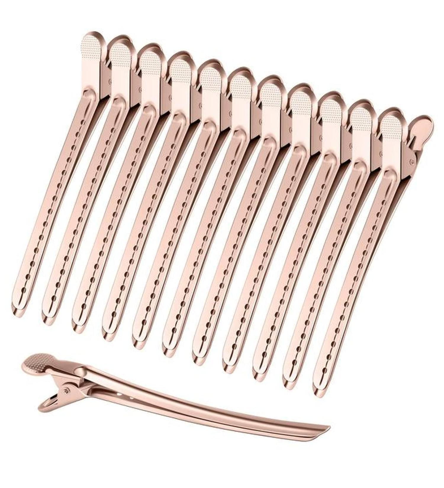 Hair Clips 5-piece hair clips duckbill hair clips rust-proof metal hair clips with holes for curly hair styling partition clips Blue Hair Clips (Size : Rose gold) - Buy Online on GoSupps.com