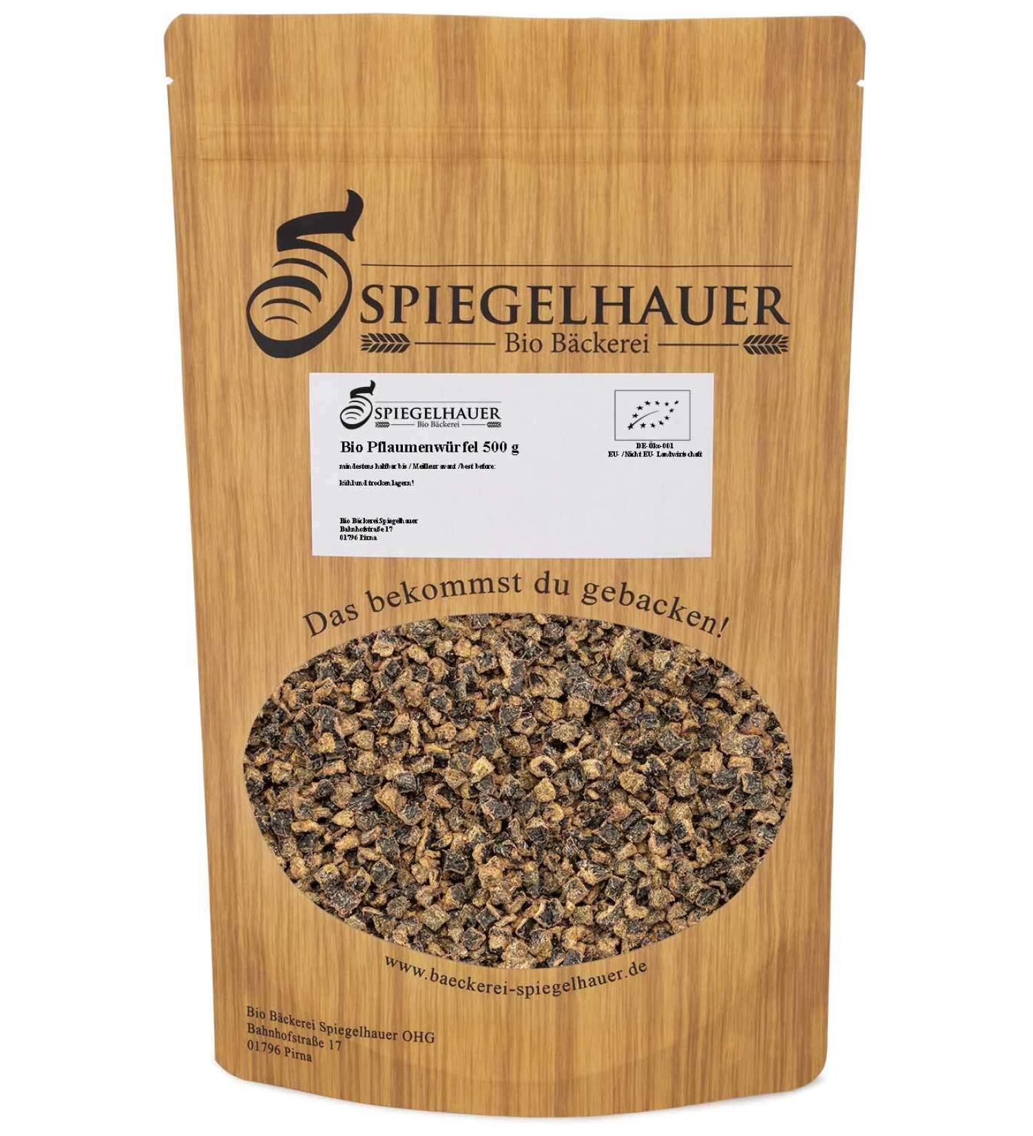 B ckerei Spiegelhauer Organic Plum Cube 500g