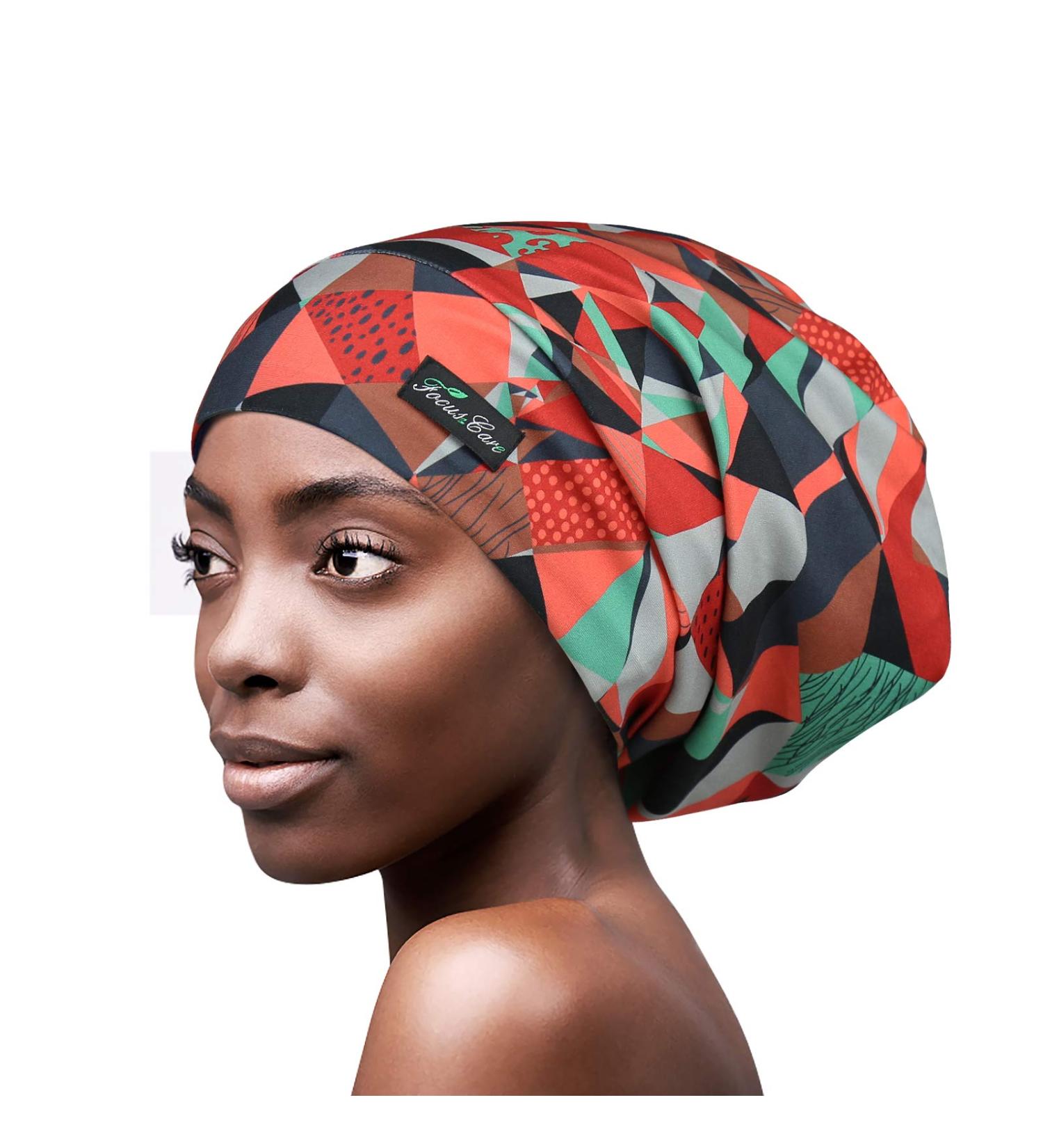 Silk Satin Adjustable Red Cap for Curly Hair - Sleep in Style and Protect Your Curls - Buy Online on GoSupps.com
