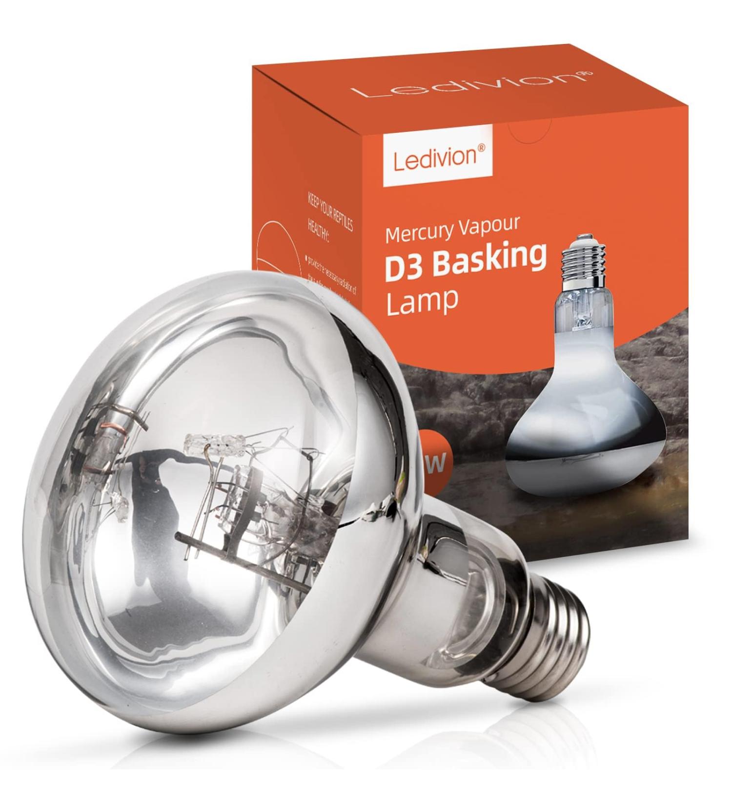 Ledivion D3 UV Basking Lamp 80 Watt Reptile Heat Lamp UVB UVA Mercury Vapor Self-Ballasted Provides Heat Light & UV for Reptile and Amphibian 80.0 Watts - Buy Online on GoSupps.com
