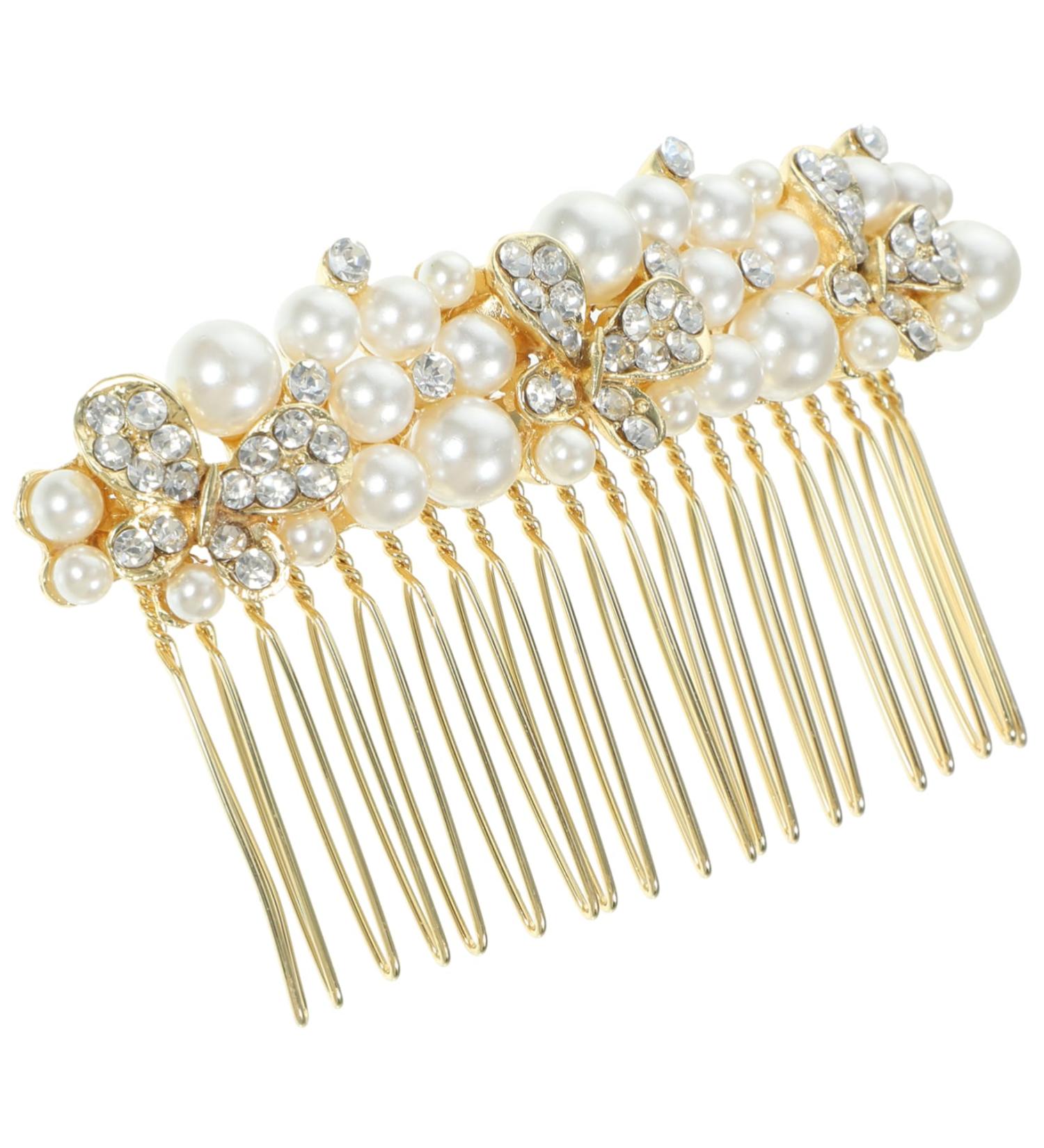 Didiseaon Alloy Rhinestone Hair Comb Pearl Side Comb Hair Accessories for Prom Pearl Clips for Hair Rhinestone Hair Clip Pearl Hair Pin Bridesmaid Rhinestones Jewelry Diamond - Buy Online on GoSupps.com