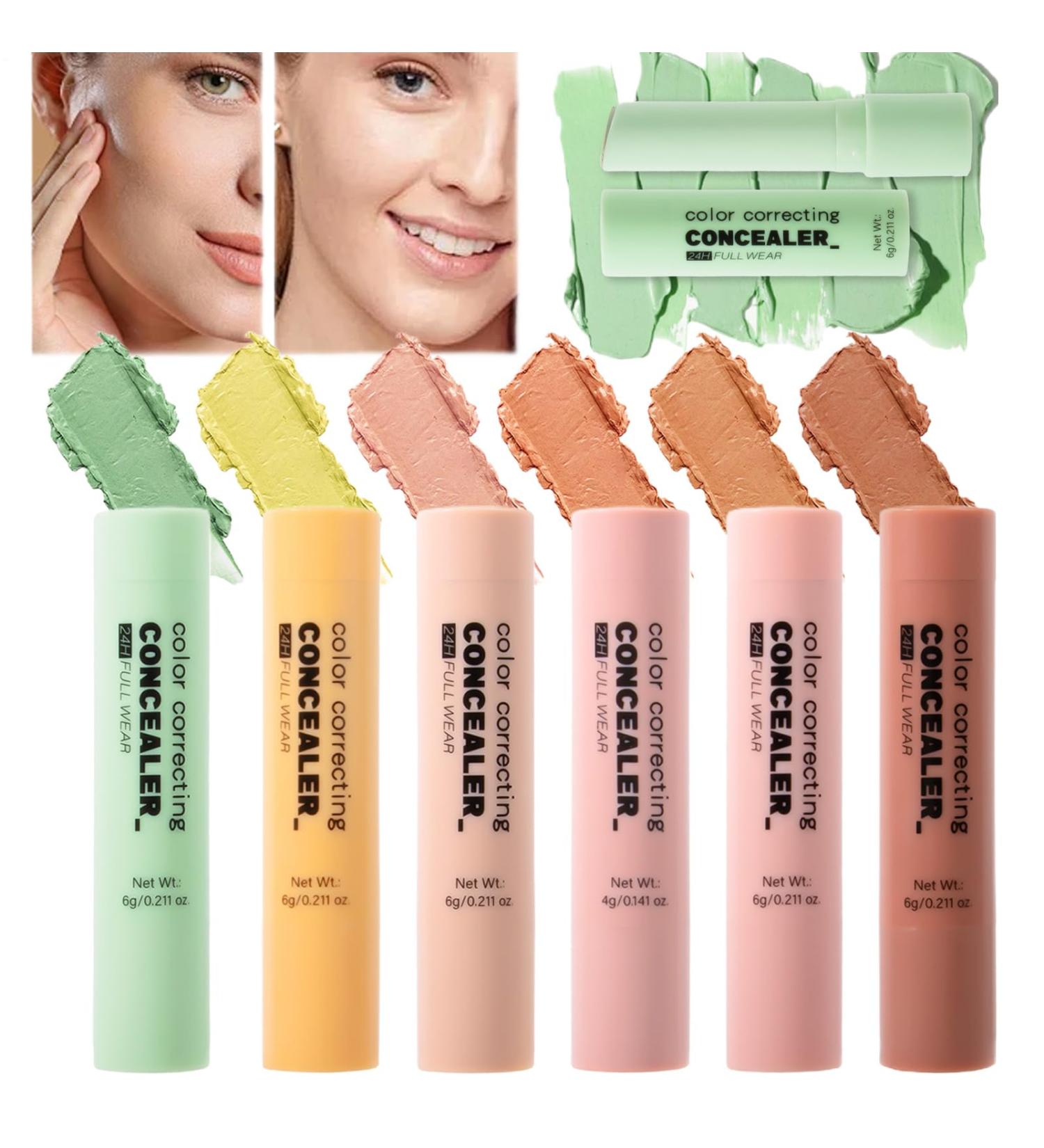 Makeup Concealer Stick | 6 Shades Makeup Stick | Lightweight and Resistant Concealer Camouflage Blemishes with Natural Finish and - Buy Online on GoSupps.com