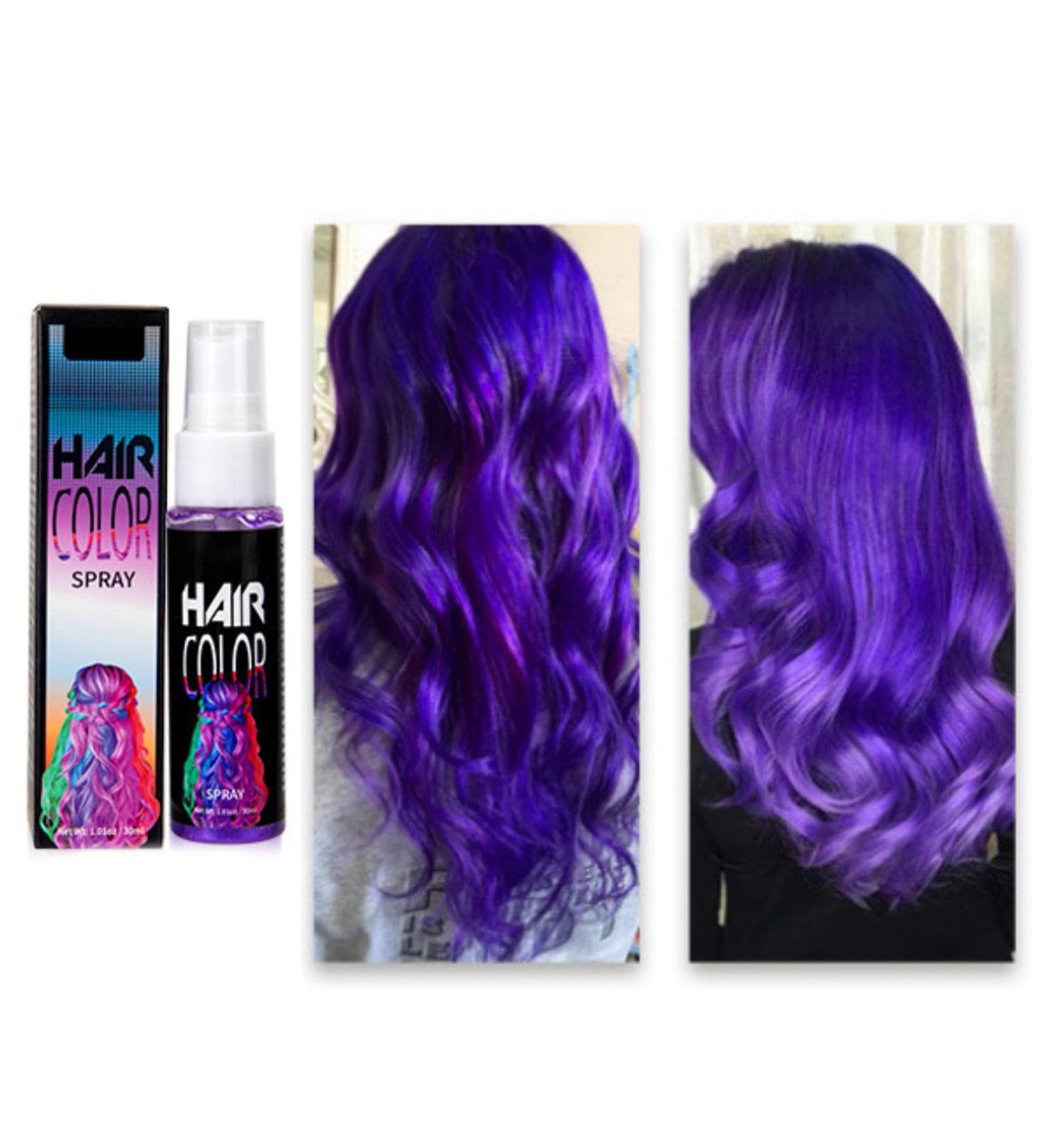 Temporary Hair Color Spray Purple Washable Hair Dye Spray Spray-On Hair Color Instant Vivid Hair Color for All Hair Types Fast-Drying Travel Size 1 oz 1-Pack - Buy Online on GoSupps.com