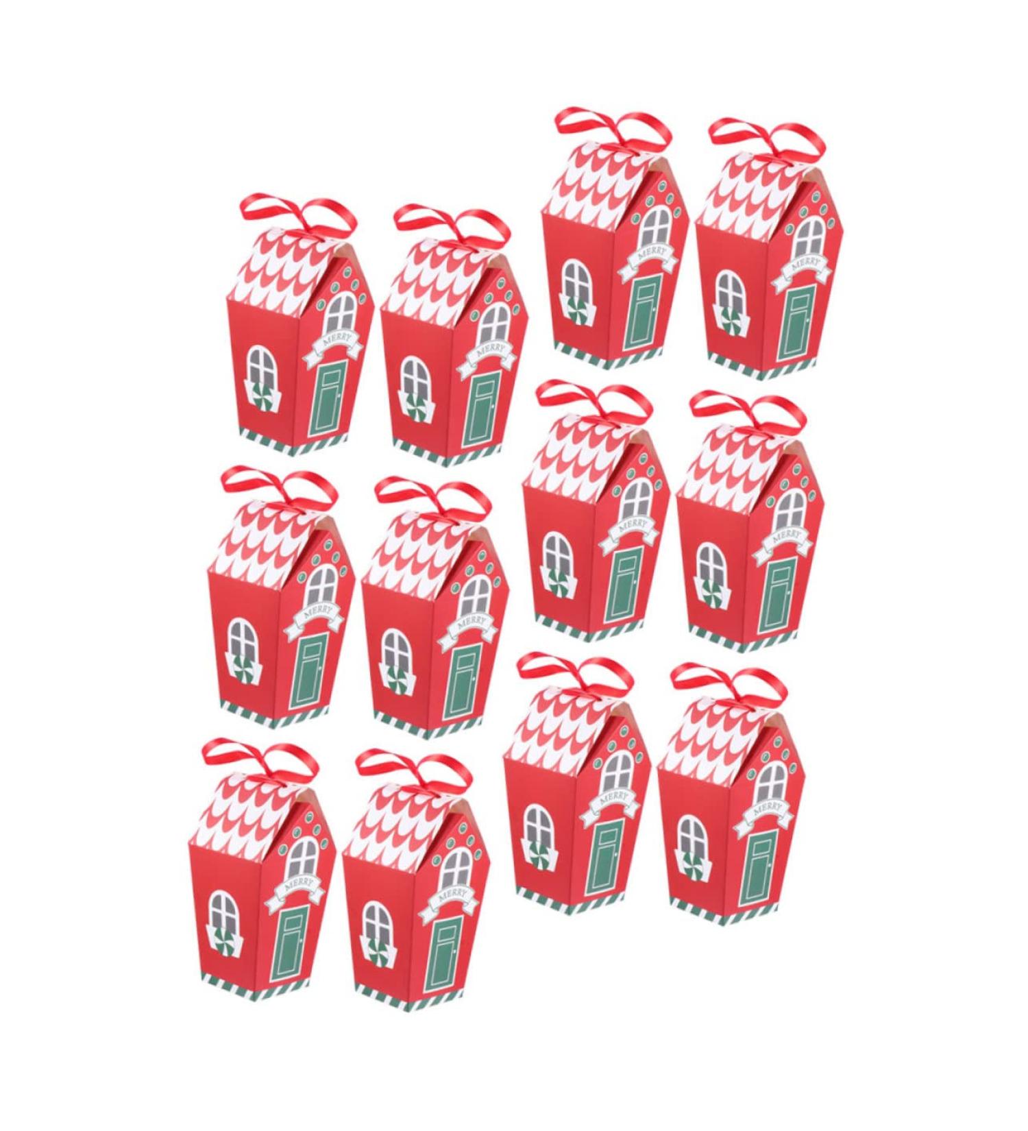 Anneome 20pcs Box Nougat Box Christmas Candy Christmas Biscuit Bags Chocolate Case Christmas Box Delicate 19.5X9.5CM Red - Buy Online on GoSupps.com