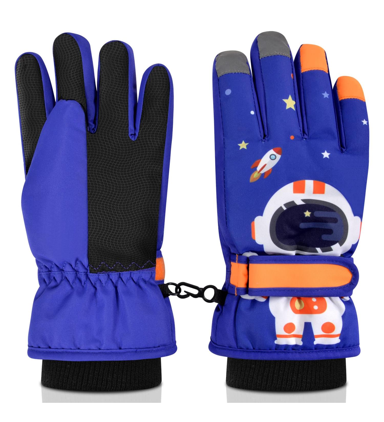 Flintronic Children's Ski Gloves - Waterproof Windproof Fleece for Girls (6-9 Years) - Adjustable Cuffs Perfect for Snowboarding & Skiing - Buy Online on GoSupps.com