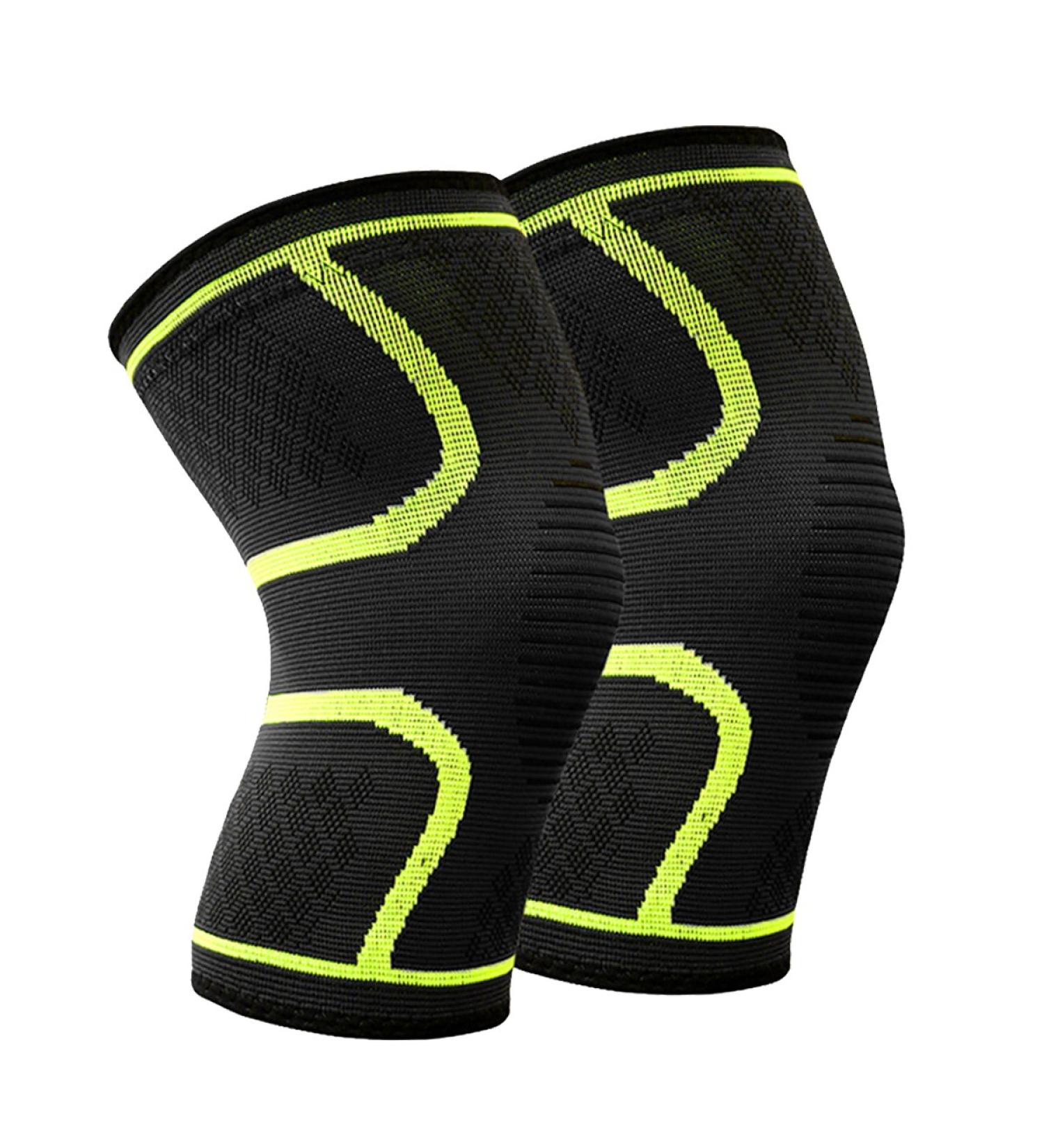 BESKEY Knee Support (Pair) Anti Slip Knee Brace Elastic Breathable Knee Compression Sleeve Help Joint Pain Relief for Arthritic Sufferer and Recovery from Injuries Fit for Sports (L Green) Large Green - Buy Online on GoSupps.com