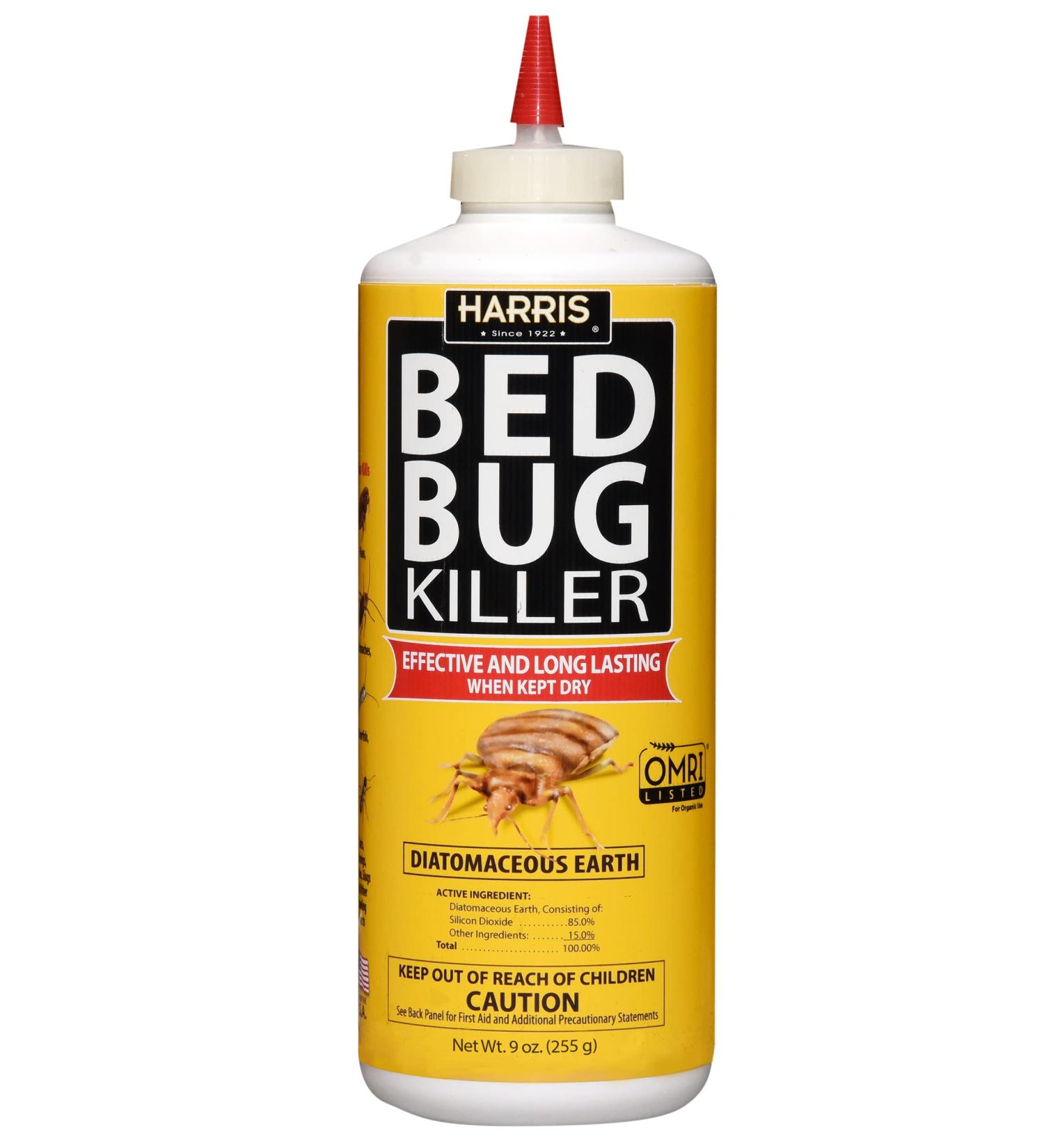 Harris Bed Bug Killer Diatomaceous Earth Powder - 9oz | Effective Pest Control Solution - Buy Online on GoSupps.com