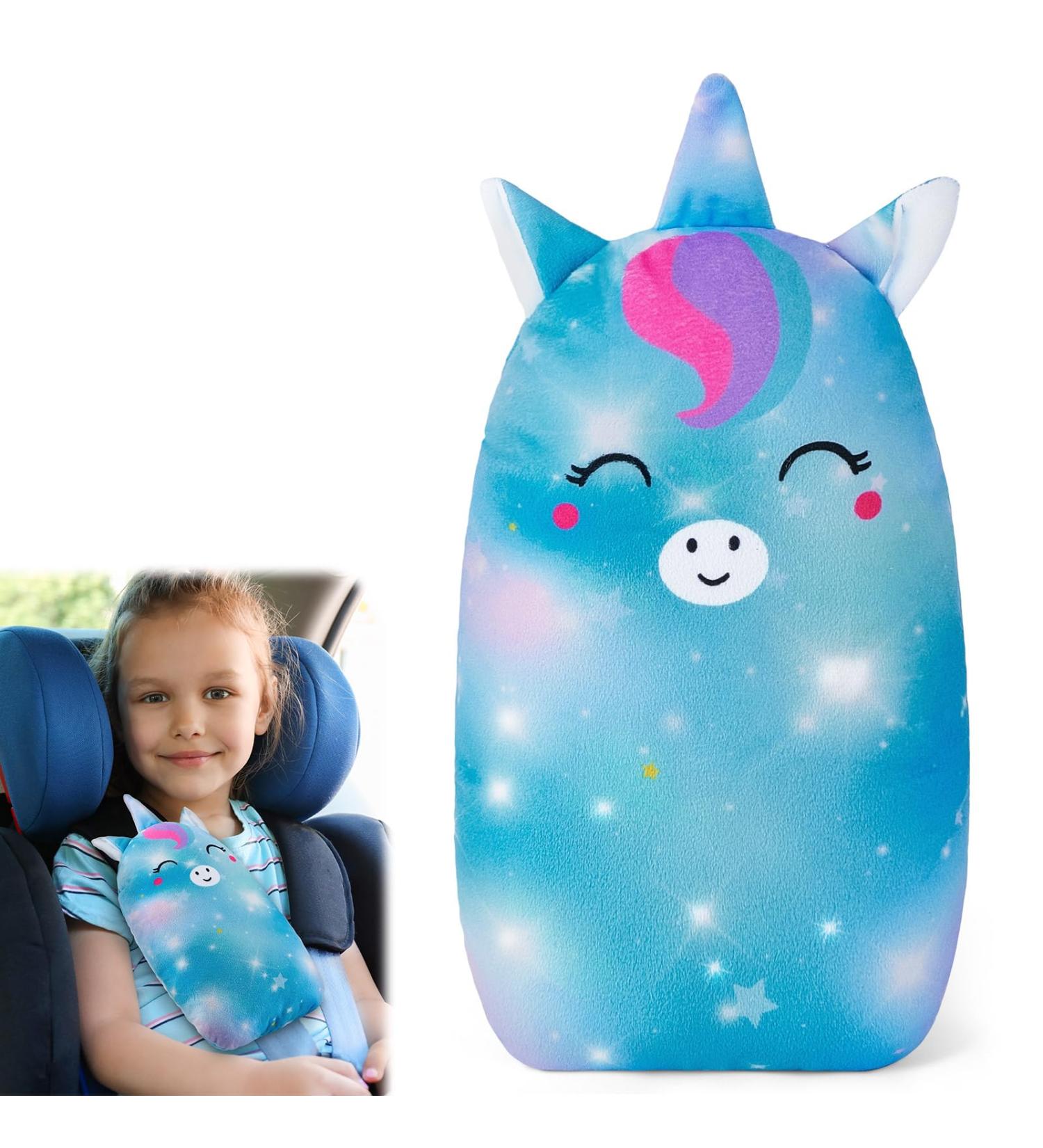 MHJY Cute Unicorn Seat Belt Pads for Kids - Purple Green Car Pillow Seatbelt Strap Cover - Comfortable Head & Neck Support for Toddlers - Girls Boys Children - Buy Online on GoSupps.com