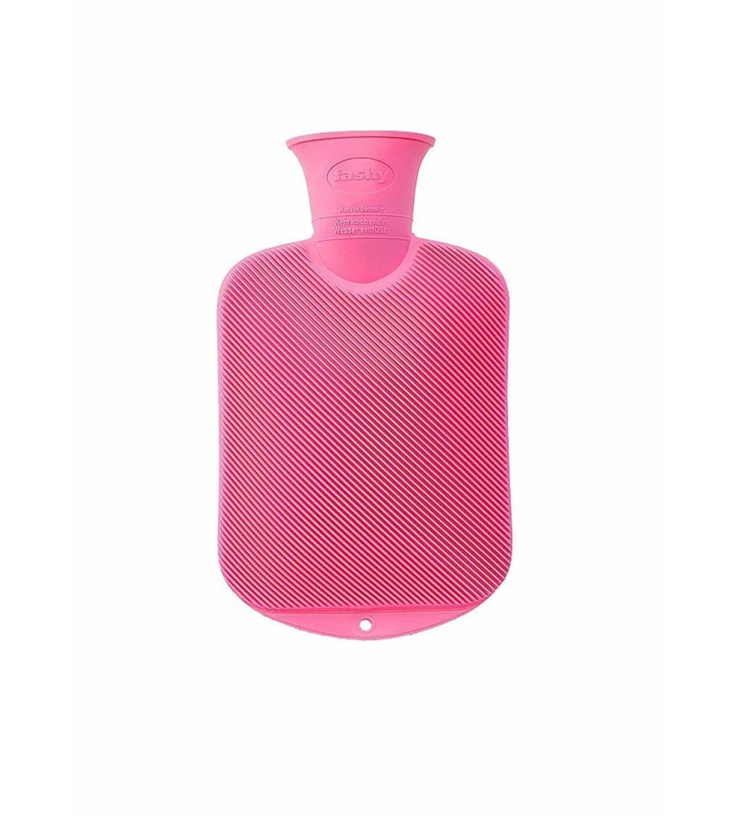 Fashy Children's Hot Water Bottle 0.8L - Half-Lamella Design Made in Germany (Pink) | Safe & Cozy Relief - Buy Online on GoSupps.com