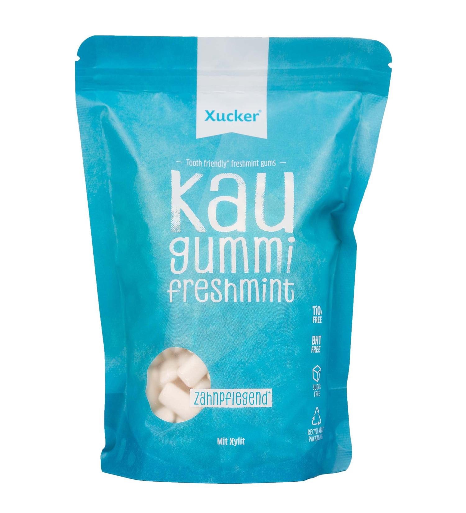 Xucker Sugar-Free Dental Chewing Gum - Fresh Mint Vegan Xylitol Chewing Gum for Dental Care & Bad Breath - 600g Refill Pack - Buy Online on GoSupps.com