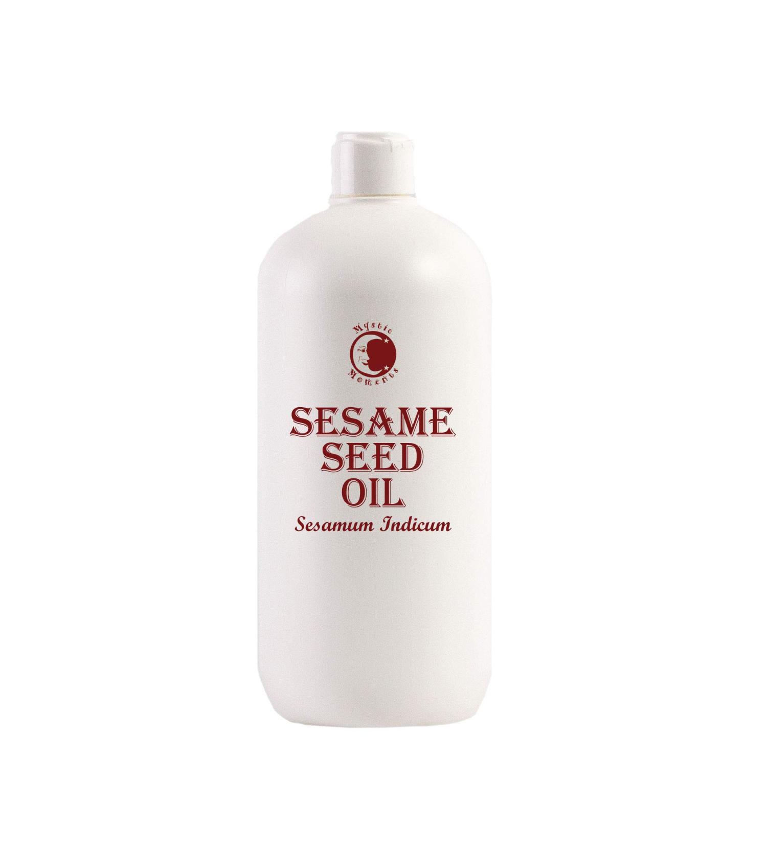 Buy Mystic Moments Sesame Oil 1L - Pure Natural Oil for Hair Face Nails Aromatherapy & Massage - Vegan & GMO-Free - Buy Online on GoSupps.com