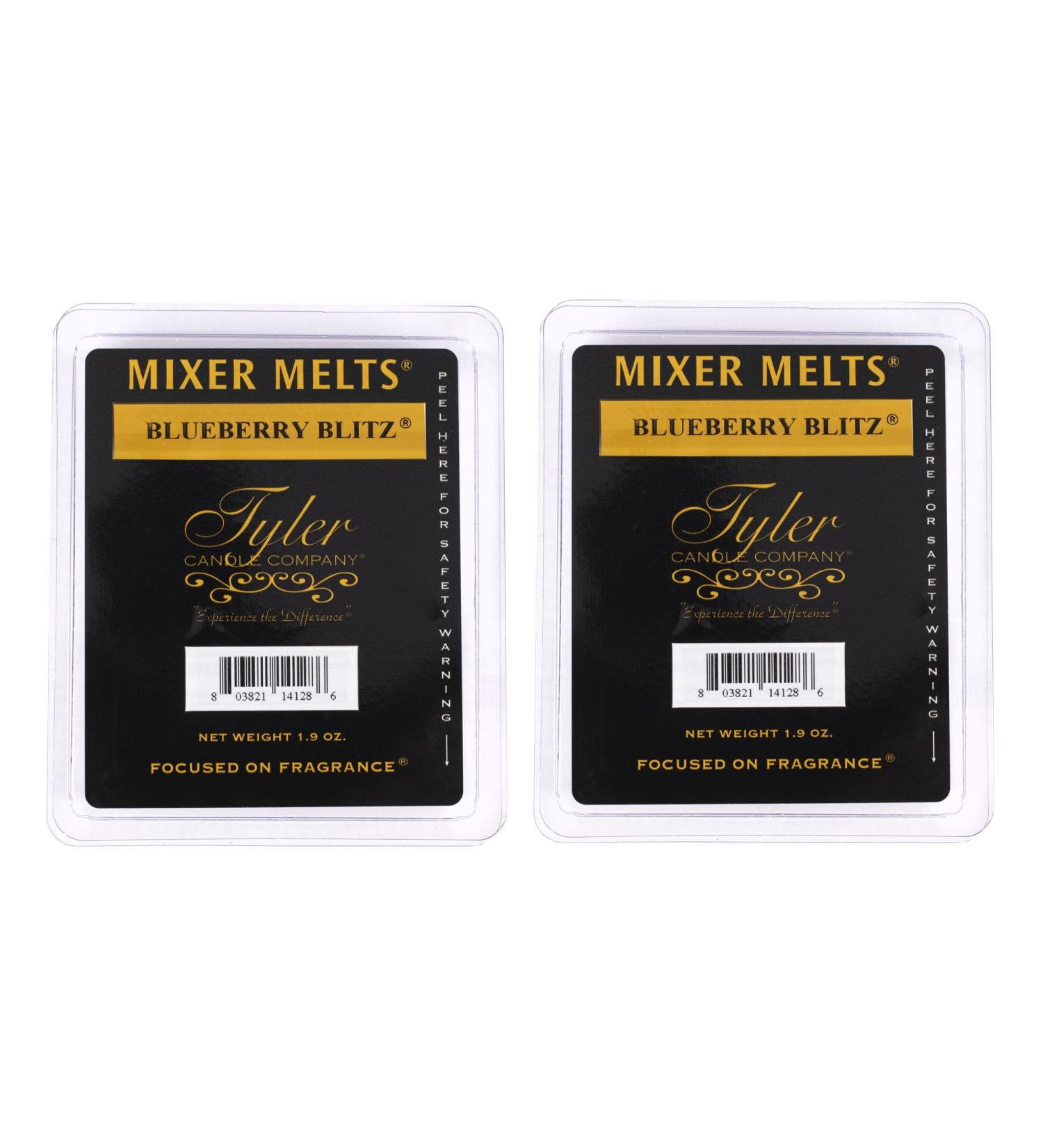 Tyler Candle Company Blueberry Blitz 1.9 Ounce Scented Mixer Wax Melt Cubes for Tart Burner Pack of 2
