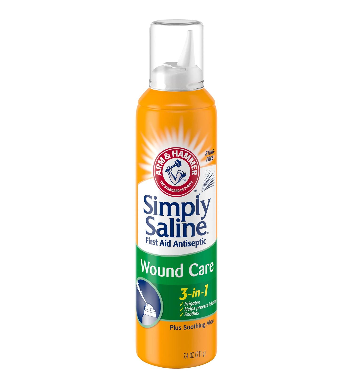 Arm & Hammer Simply Saline 3-in-1 Wound Care Pack of 2 - Fast Healing and Pain Relief - Buy Online on GoSupps.com