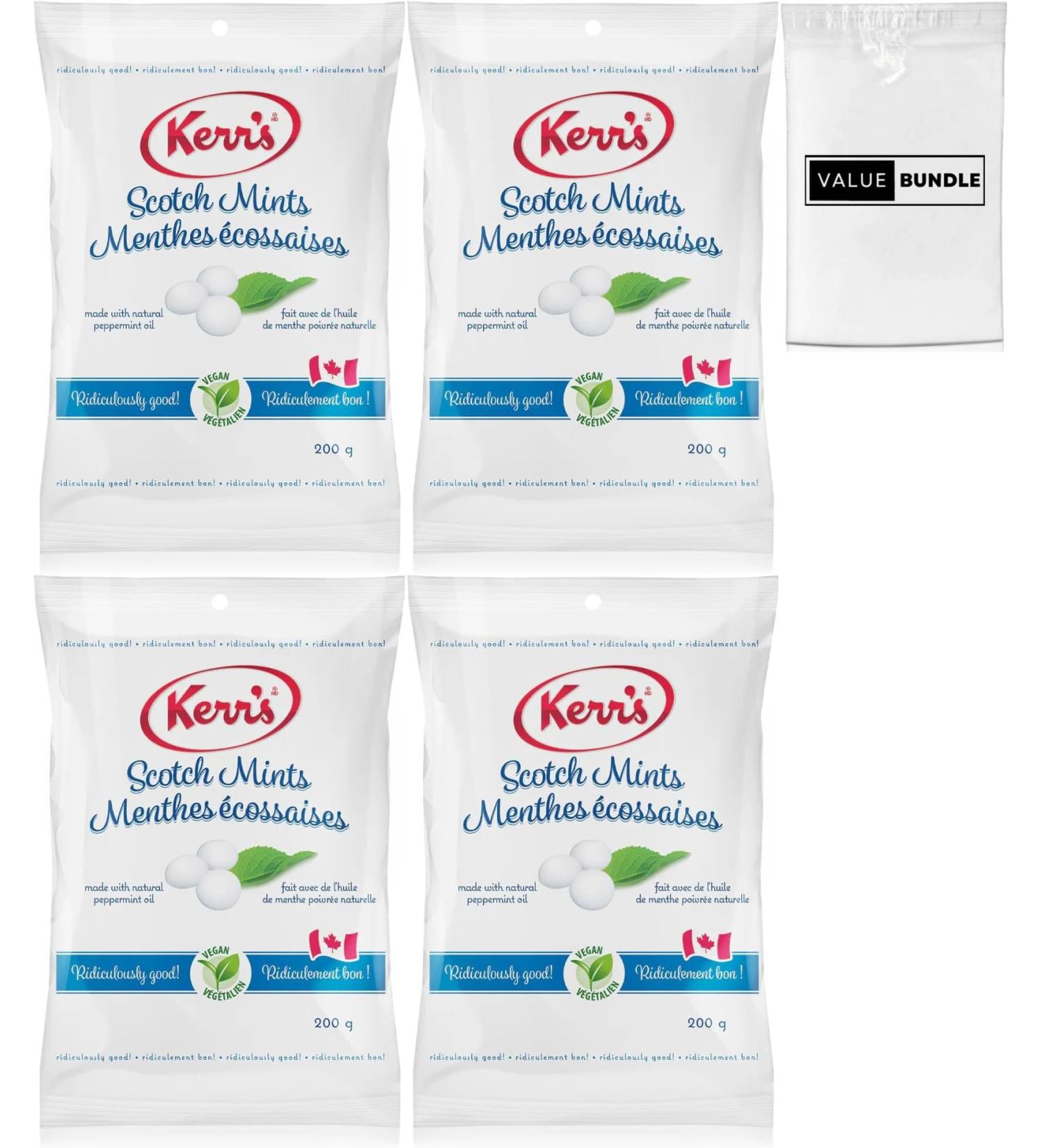 Value Bundle: Kerrs Mints - SCOTCH MINTS - Hard Candy - Bonbon - Candies - Custom Value Bundle Branded Package of 4 (Peppermint Scotch Mints) - Buy Online on GoSupps.com