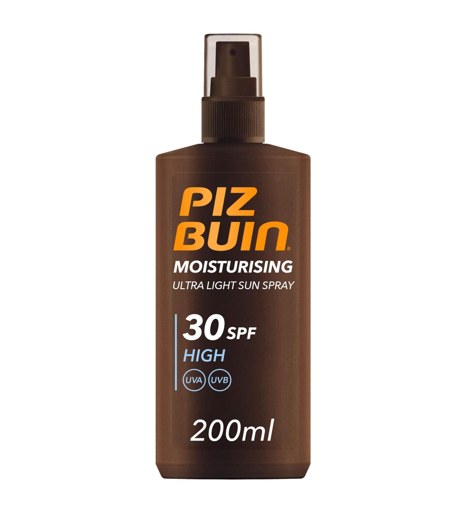 Piz Buin Moisturising Ultra Light Sun Spray SPF 30 200ml SPF 30 200 ml (Pack of 1) - Buy Online on GoSupps.com