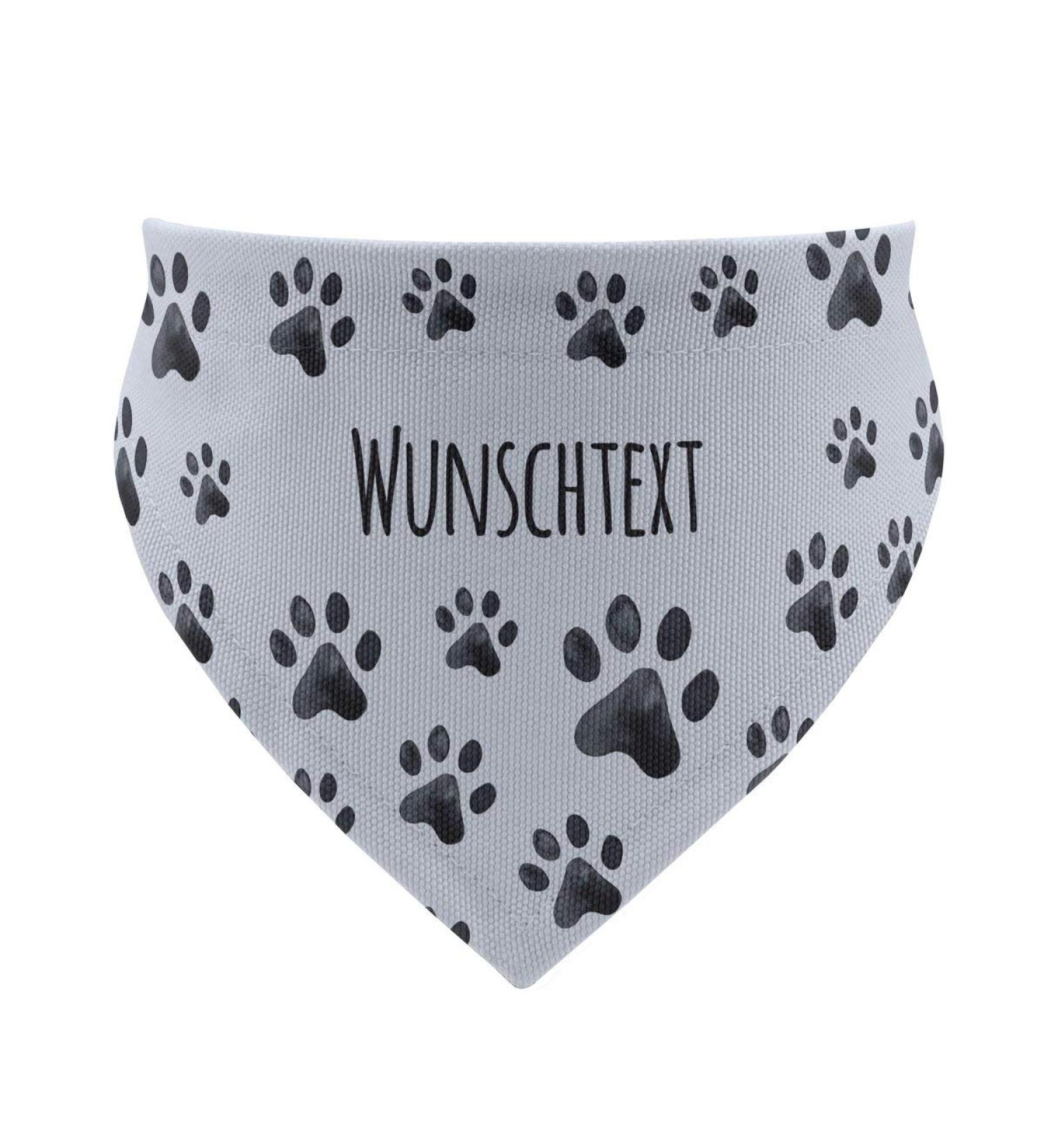 Printplanet Dog Scarf - Custom Name Text Scarf for Dogs - Paw Pattern - Size M - Buy Online on GoSupps.com