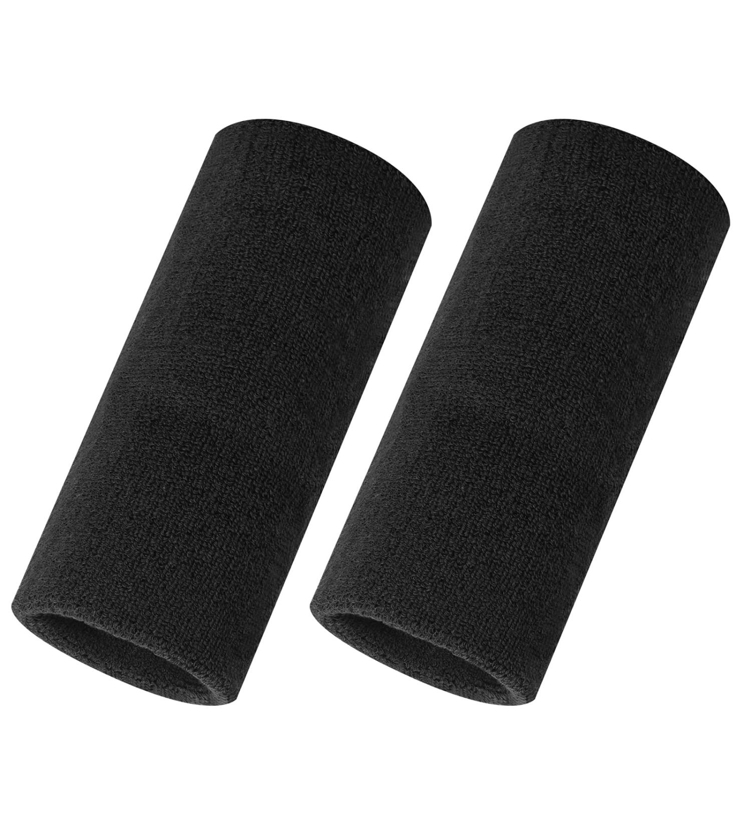 ONUPGO 6 Inch Wrist Sweatbands - Wrist Protection Sweat Bands Sport Wristbands for Basketball  Tennis  Football  Baseball (Pair) Black - Buy Online on GoSupps.com