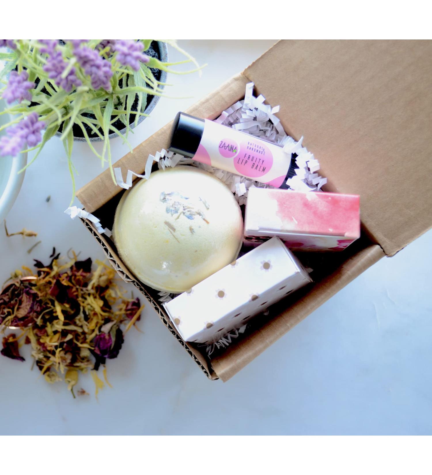 Deluxe Self Care Spa Gift Set with Aromatherapy Bath Bombs, Travel Soap, and Lip Balm - Perfect Relaxing Gift for Loved Ones - Buy Online on GoSupps.com