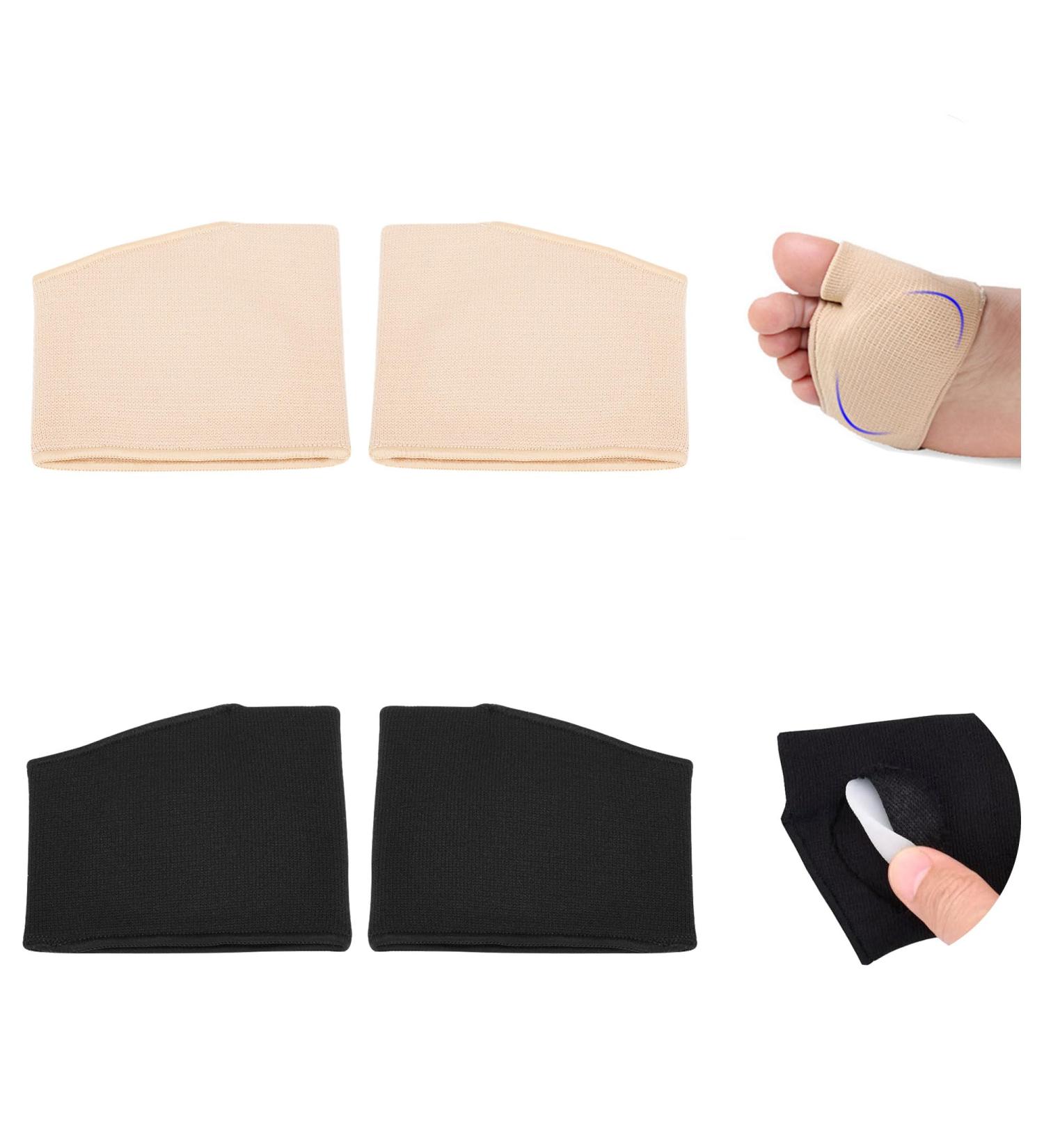 Buy 2 Pairs Metatarsal Pads for Men & Women - Gel Cushions for Foot Pain Relief - Forefoot Health Care Sleeves (Black & Beige) - International Shipping Available - Buy Online on GoSupps.com