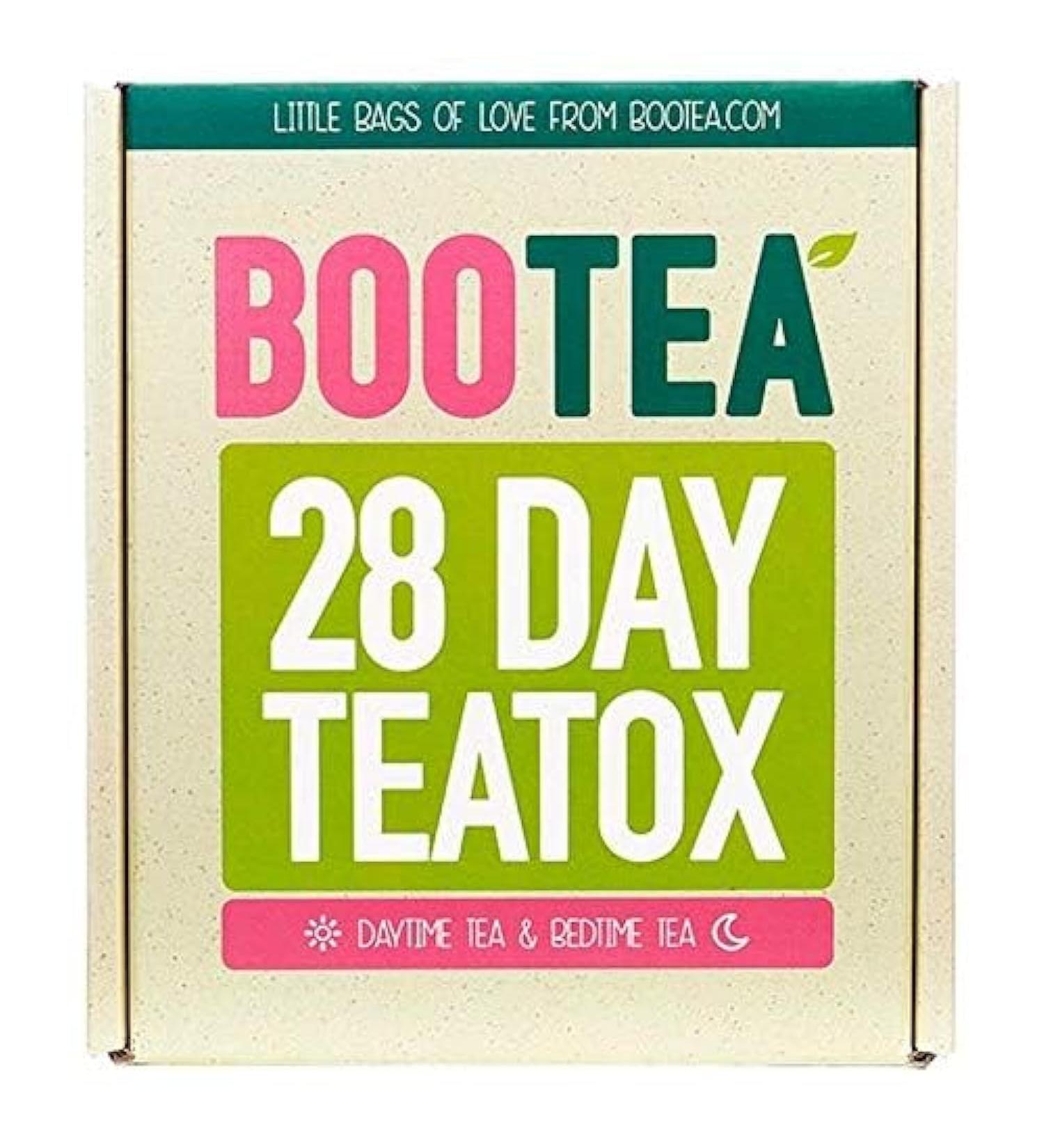 Bootea 28-Day Teatox with Ginseng, Dandelion & Psyllium - Energy Boost, Hormone Balance - No Caffeine Cleanse Blend - Buy Online on GoSupps.com