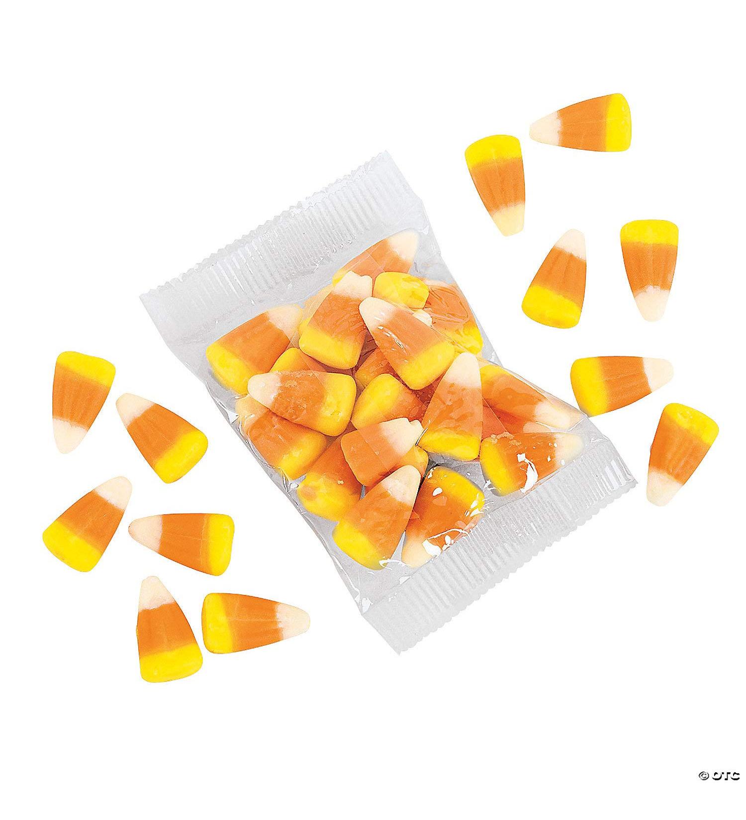 Candy Corn Treat Bag Packs for Halloween (32 bags) Bulk Halloween and Trunk or Treat Candy