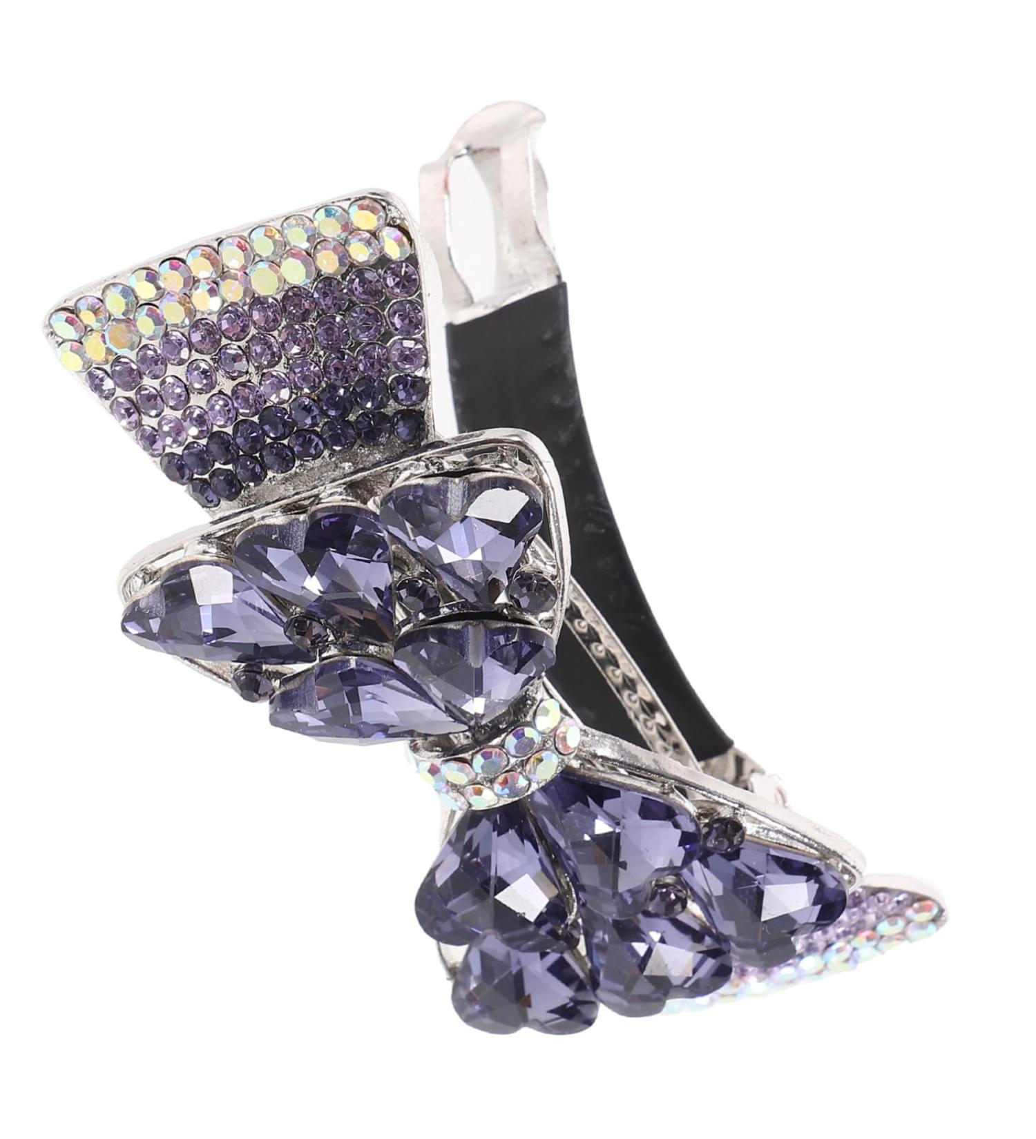 MAGICLULU Purple Crystal Hairpin for Women on Back of Head Decorative Hair Clip Bride Hair Clips Rhinestone Hair Clips Crystal Hair Accessories Clips for Hair Small Hair Clips Hair Barrette - Buy Online on GoSupps.com