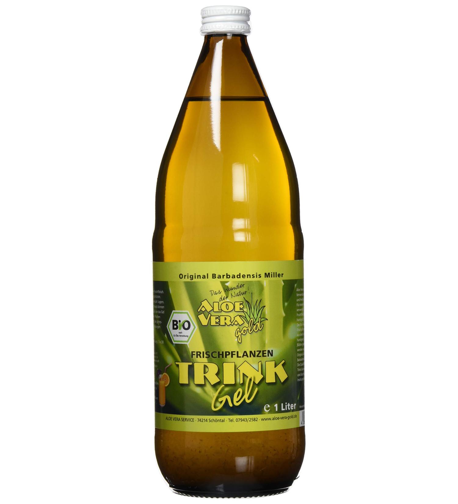 Aloe Vera Gold Organic Drinking Gel with Pulp - 1000ml | Natural Health Boost for International Shipping - Buy Online on GoSupps.com
