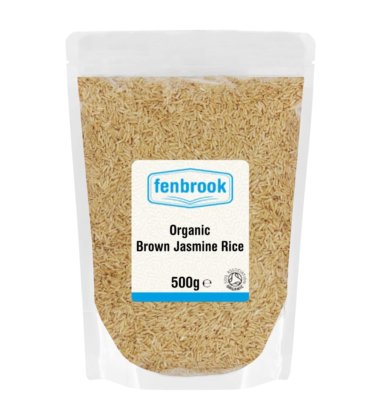 Organic Brown Jasmine Rice 500g | Certified Organic by Fenbrook Organic - Buy Online on GoSupps.com
