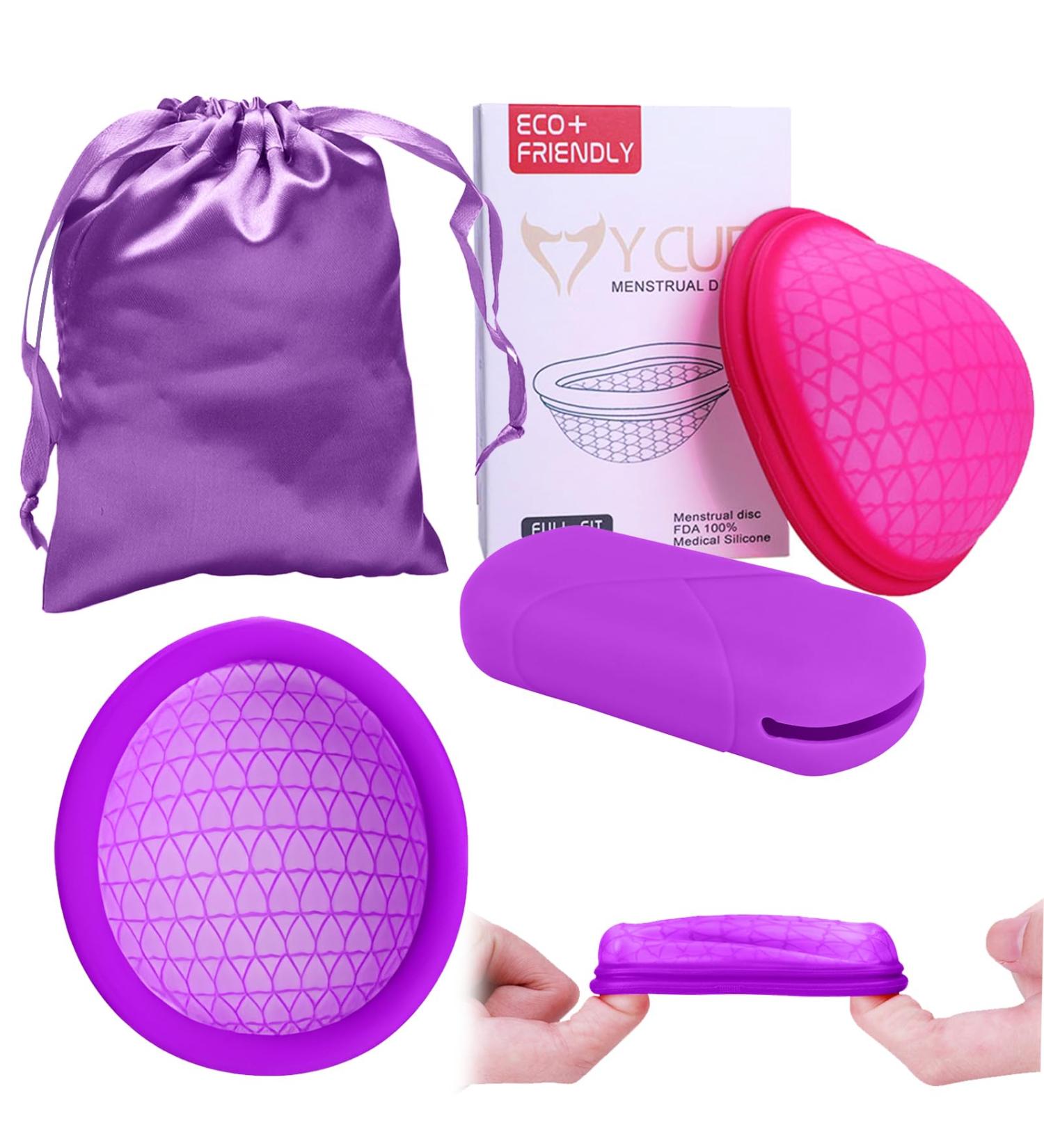 Reusable Silicone Menstrual Cup Set | 2 Sizes (S & L) | Eco-Friendly Period Cups with Storage Box - Buy Online on GoSupps.com