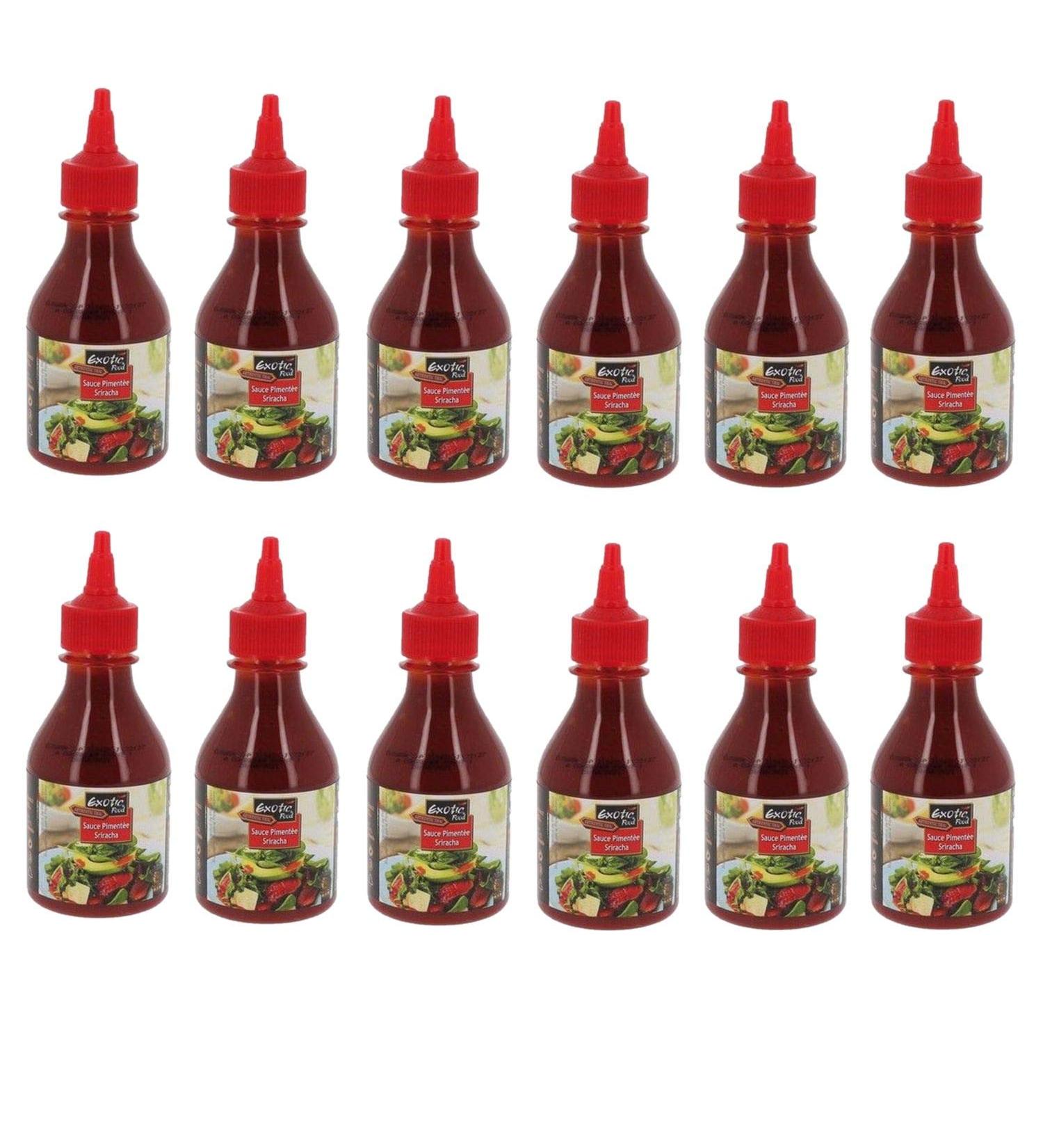 Set of 12 Sriracha Spicy Sauce – Exotic Food – Bottle 225 g