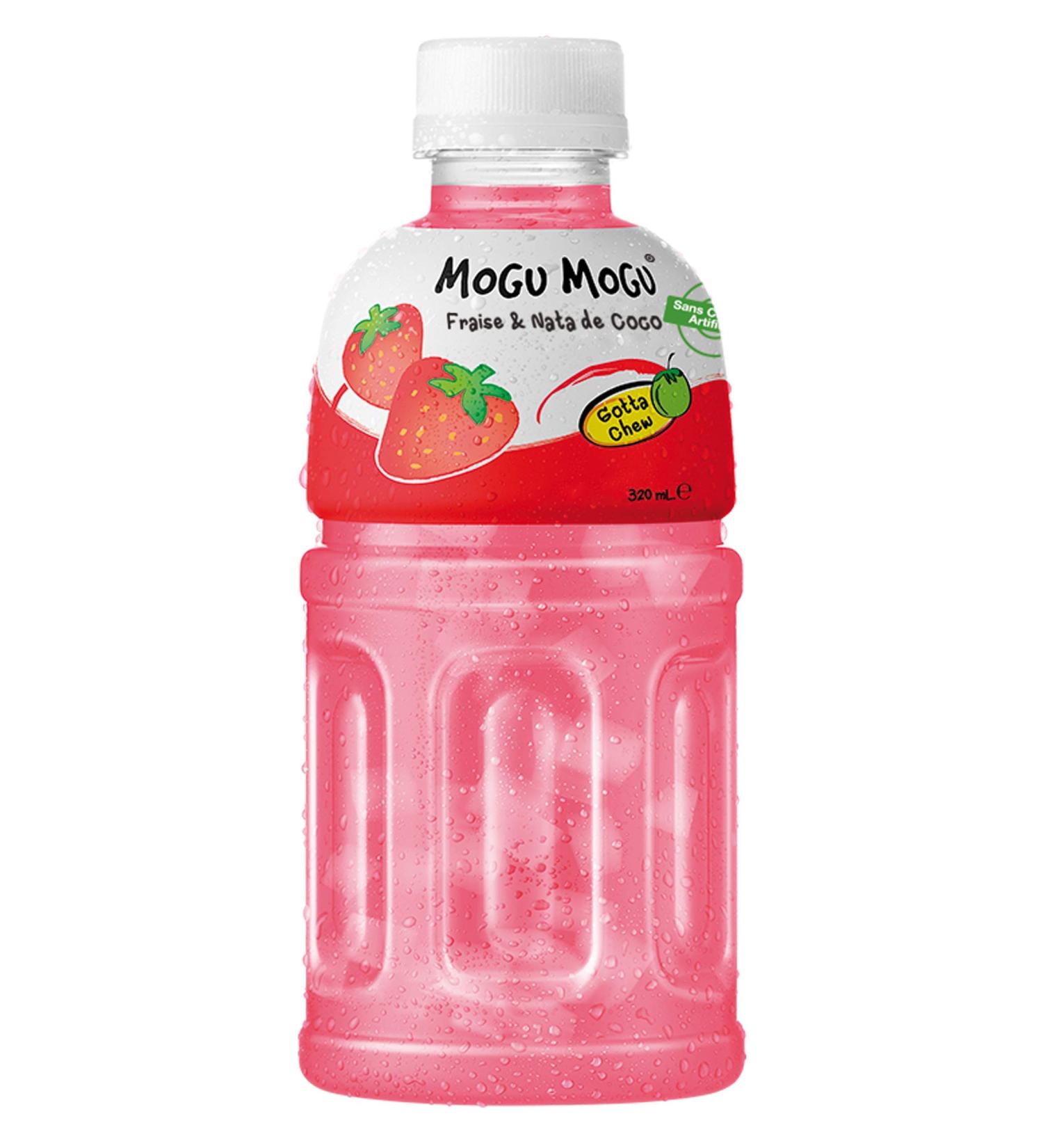 Mogu Mogu MOGU MOGU Coconut Nata Drink/Strawberry Juice 24 x 320 ml