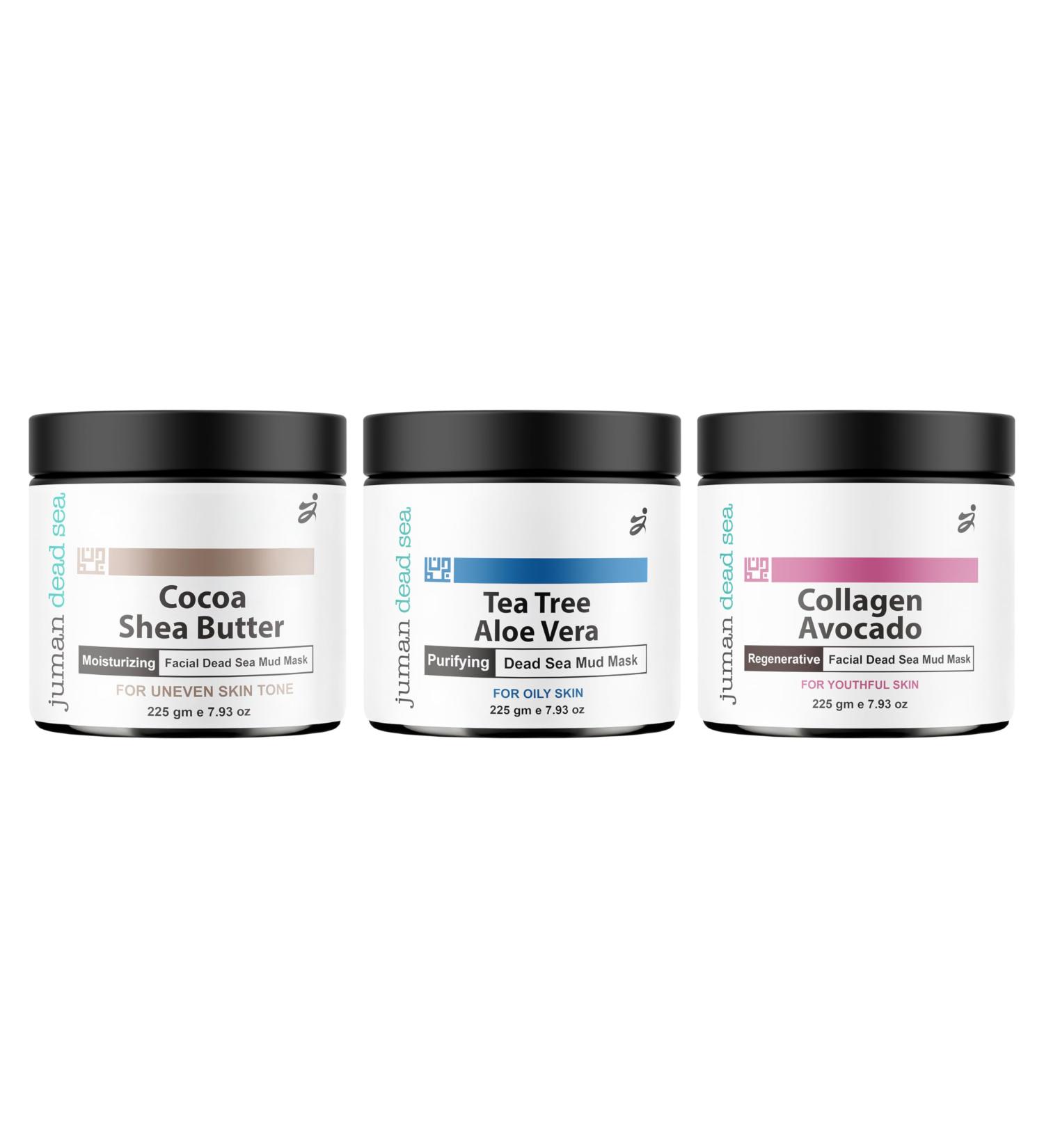 JUMAN Dead Sea Minerals Facial Care Set | For All Skin Types | Mask Set with Essential Oils & Plant Extracts | Nourishes, Protects & Restores | SLS & Paraben Free | Vegan | Pack of 3 All Skin Face Care Set Signature Pack of 3 - Buy Online on GoSupps.com