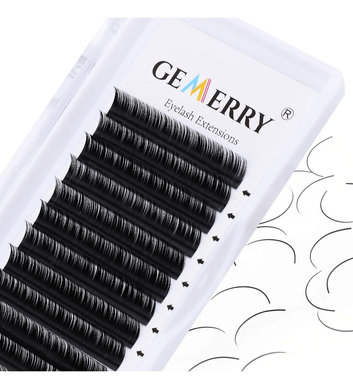 Gemerry 0.20 D Curl Single Eyelashes - 12mm Individual Eyelash Extensions for Perfect 1 to 1 Application | International Shipping - Buy Online on GoSupps.com