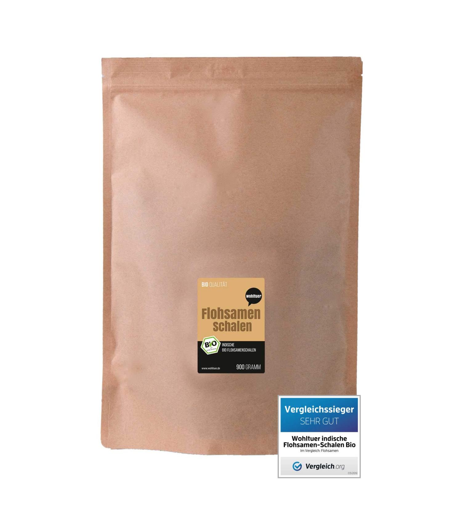 Wohltuer Indian Psyllium Husks 900g - Organic Raw Food Quality for Digestive Health | International Shipping Available - Buy Online on GoSupps.com