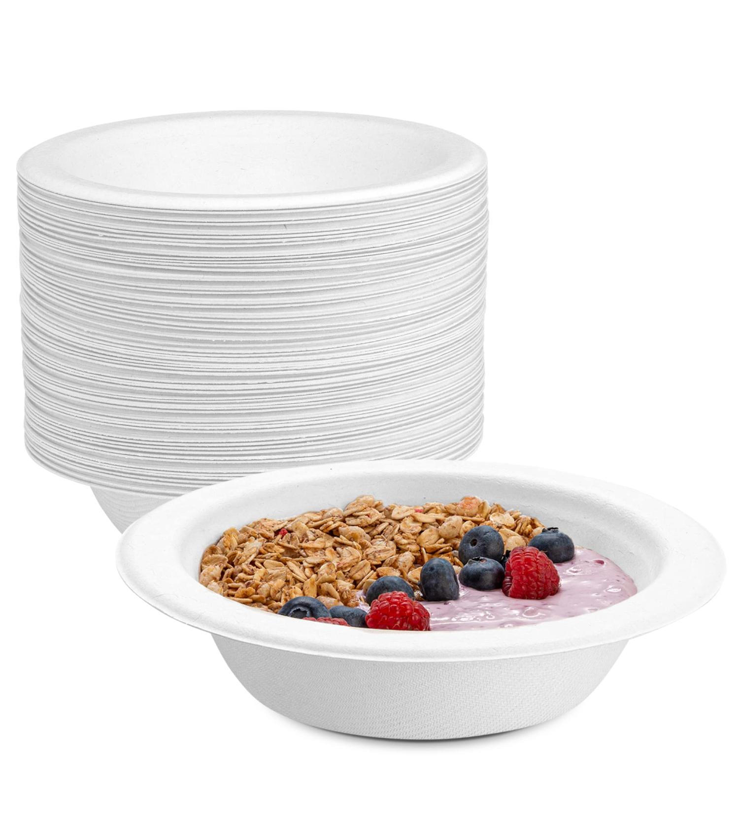 100% Compostable 16 oz. Heavy-Duty Soup Bowls 125 Pack Eco-Friendly Disposable Sugarcane Paper Bowls 16 oz. - 125 Count - Buy Online on GoSupps.com