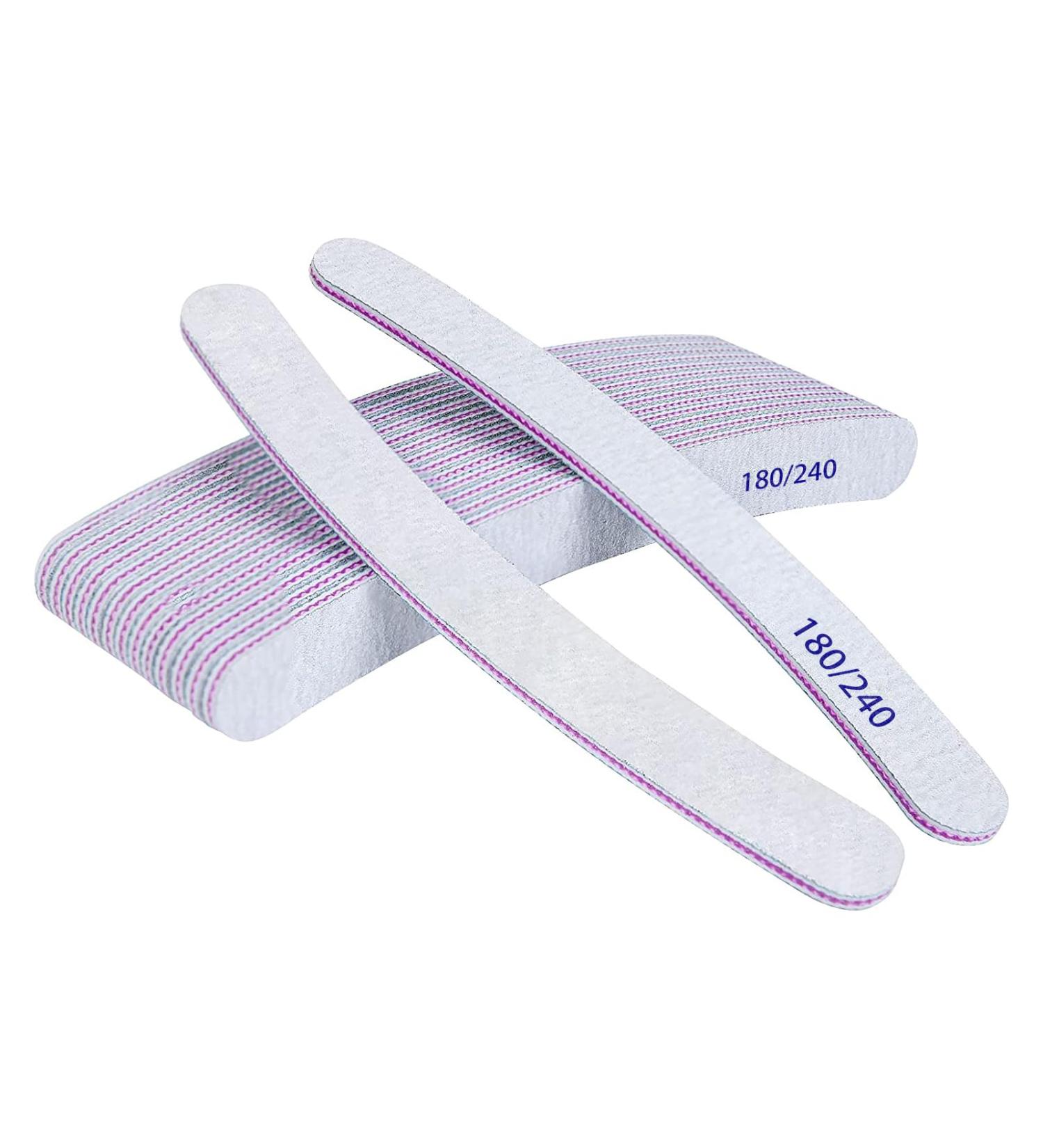 Uraqt 15-Piece Double-Sided Nail File Set - 180/240 Grit Disposable Files for Gel Nails - Purple Banana Tools & Accessories - Buy Online on GoSupps.com