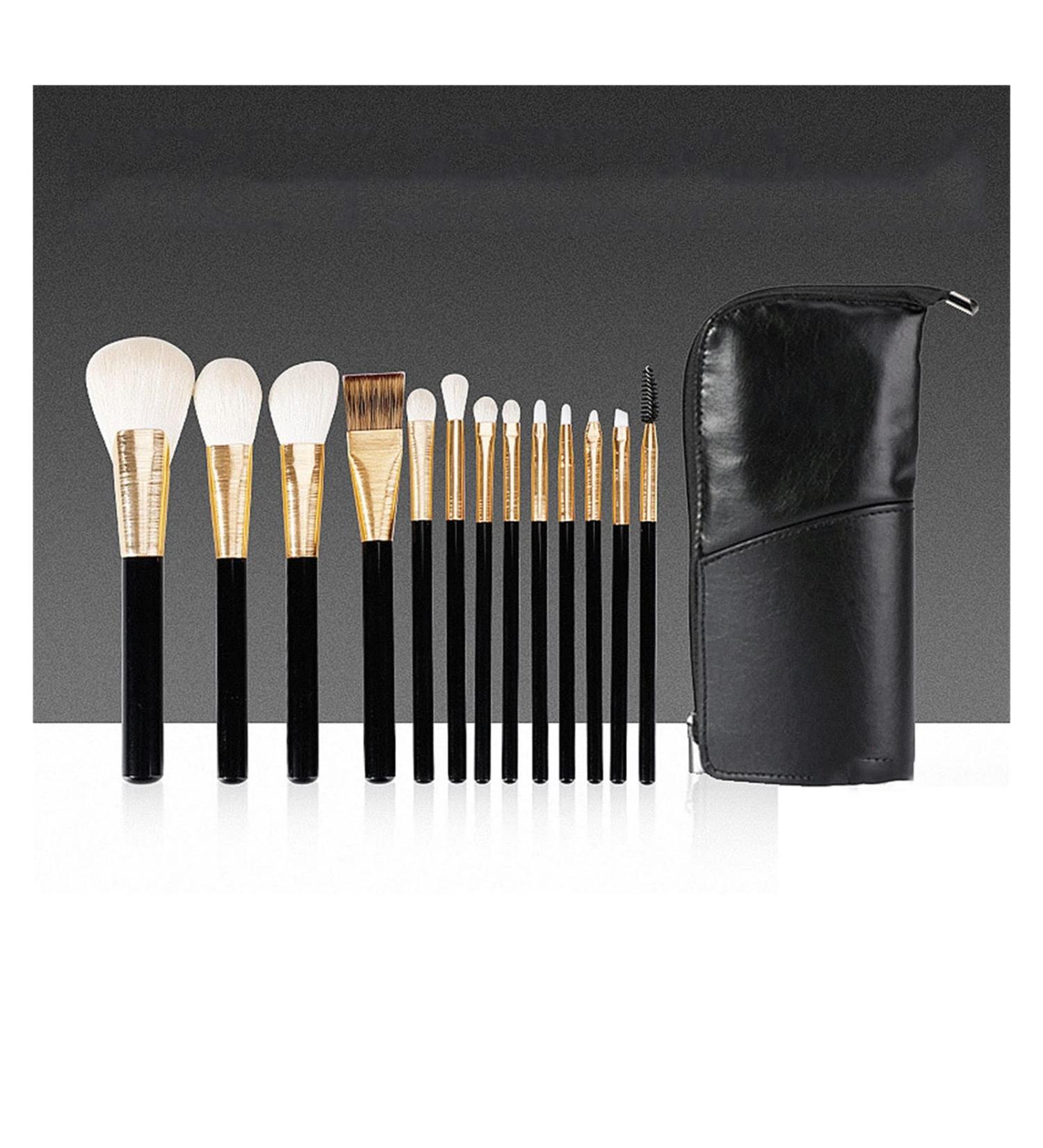MADALIAN 13 Sets Makeup Brushes - Brushed Gold Tube Foundation Brush Set for Flawless Application | International Shipping Available - Buy Online on GoSupps.com