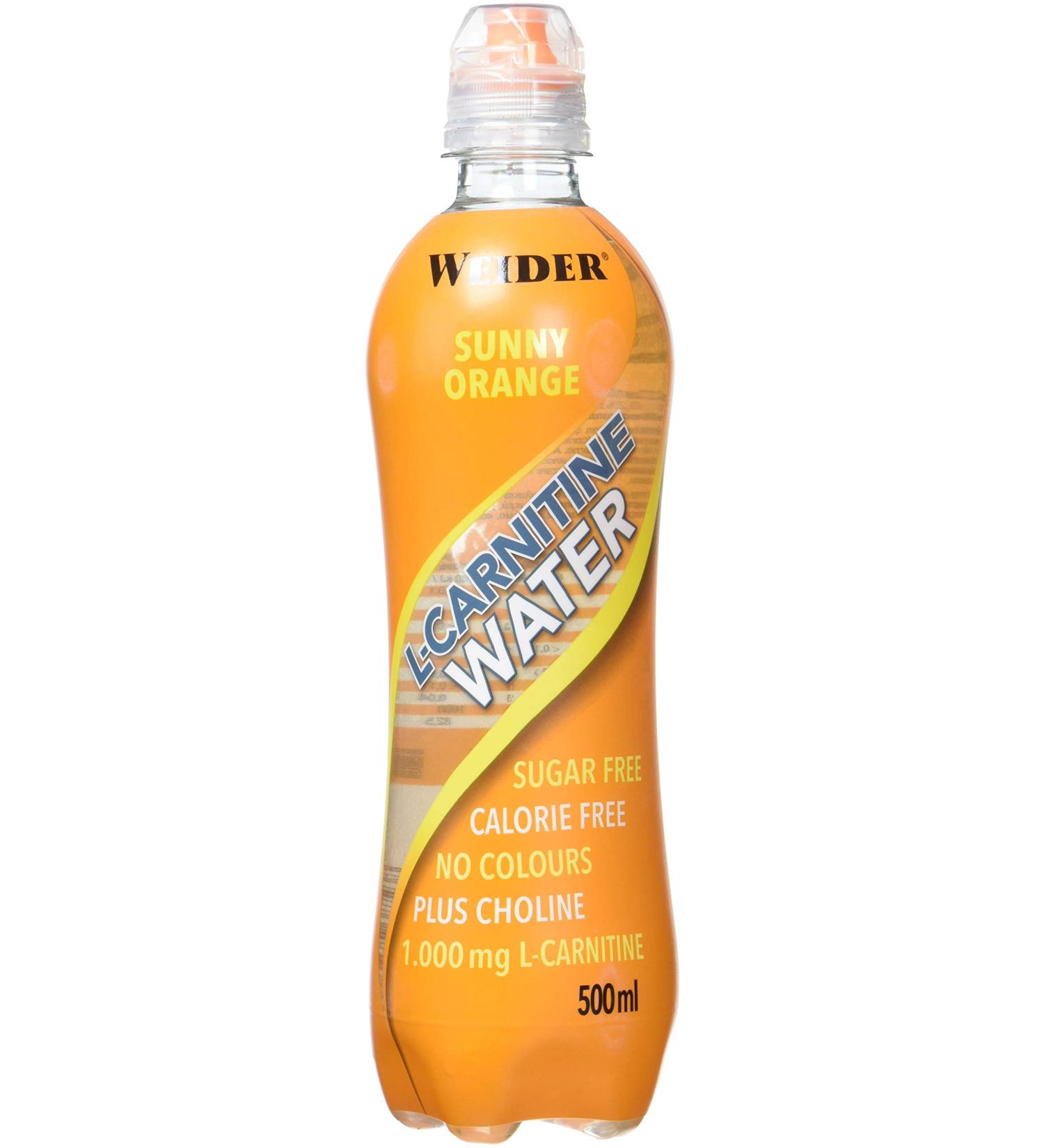 Weider L-Carnitine Water - Sunny Orange (12 Pack) | Boost Energy & Fat Loss - International Shipping Available - Buy Online on GoSupps.com