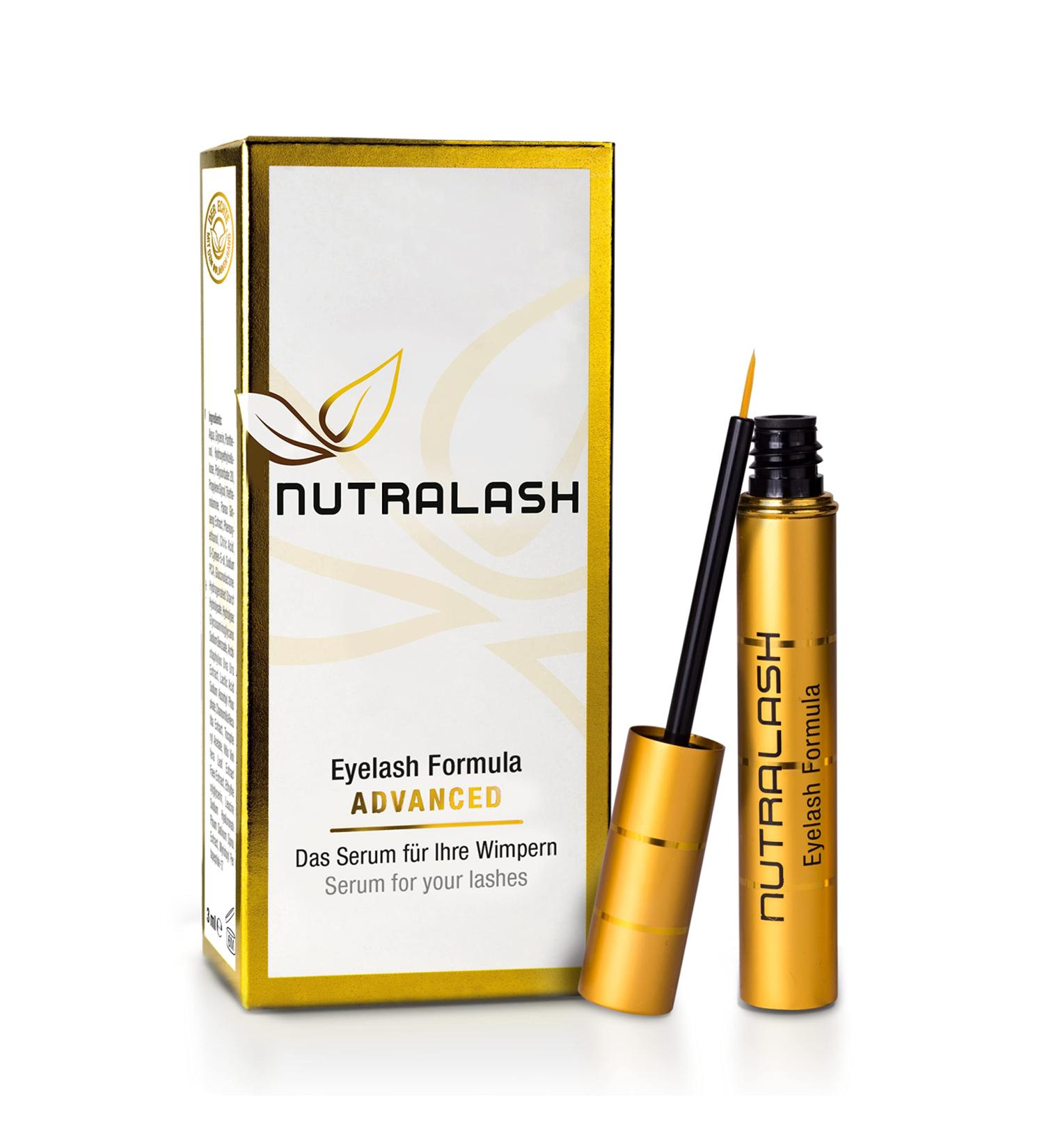 Nutralash Eyelash Serum - Advanced Formula for Long Lush Eyelashes in 4-6 Weeks | Made in Germany | 3ml Growth Serum - Buy Online on GoSupps.com