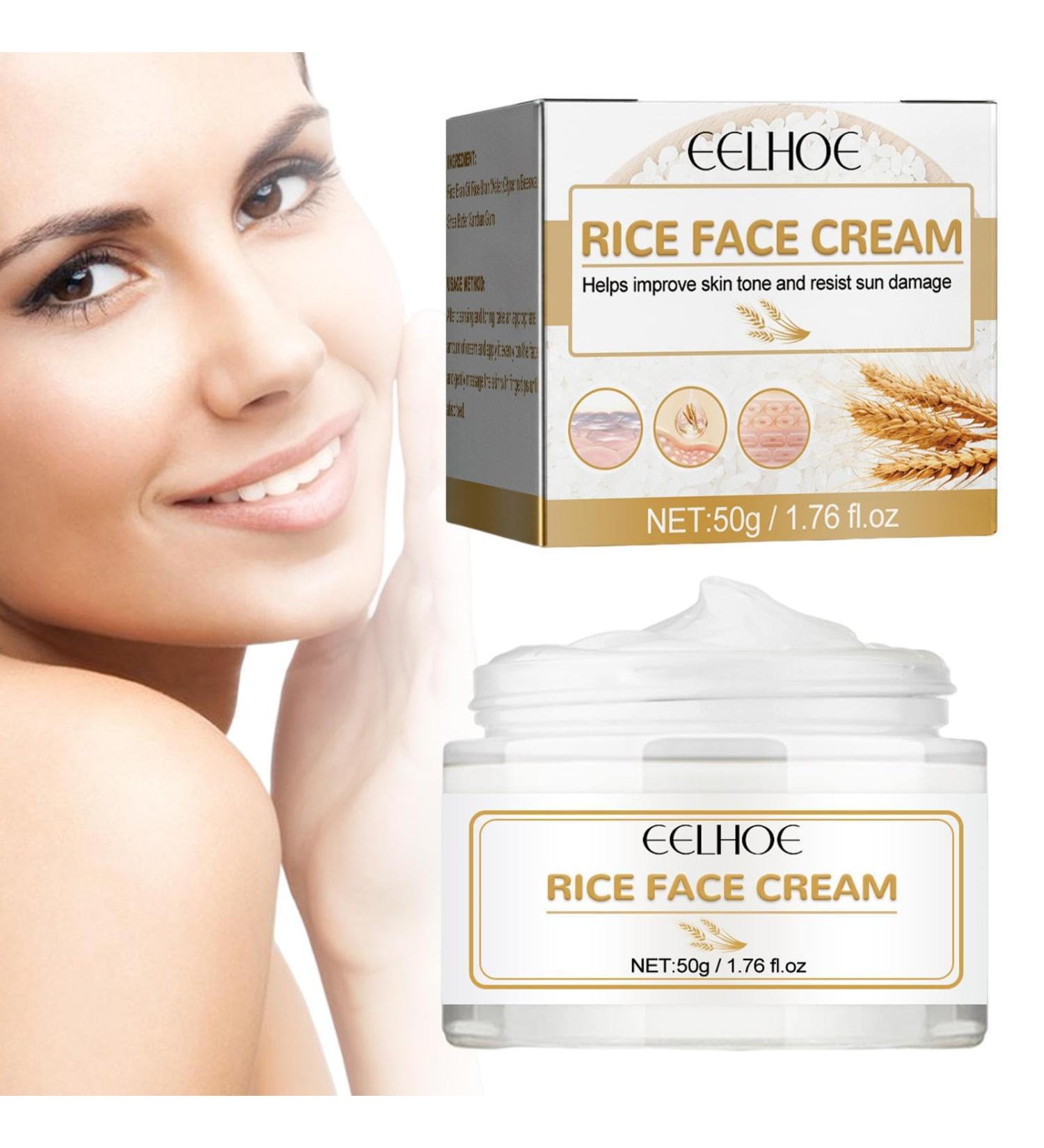  Pomrone Raw rice pulp Rice brightening moisturizer for long-lasting hydration | 1.76 fl. oz Facial moisturizer Skin care Improves the skin barrier - Buy Online on GoSupps.com