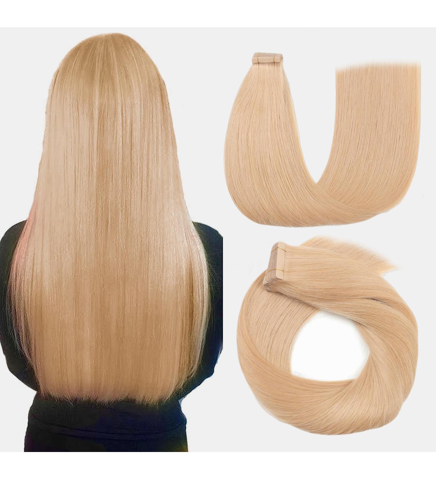Buy Hotlulana #18 Tape In Extensions - 22 Inch Real Human Hair - 50g 20 Pack Invisible Natural Look - Buy Online on GoSupps.com