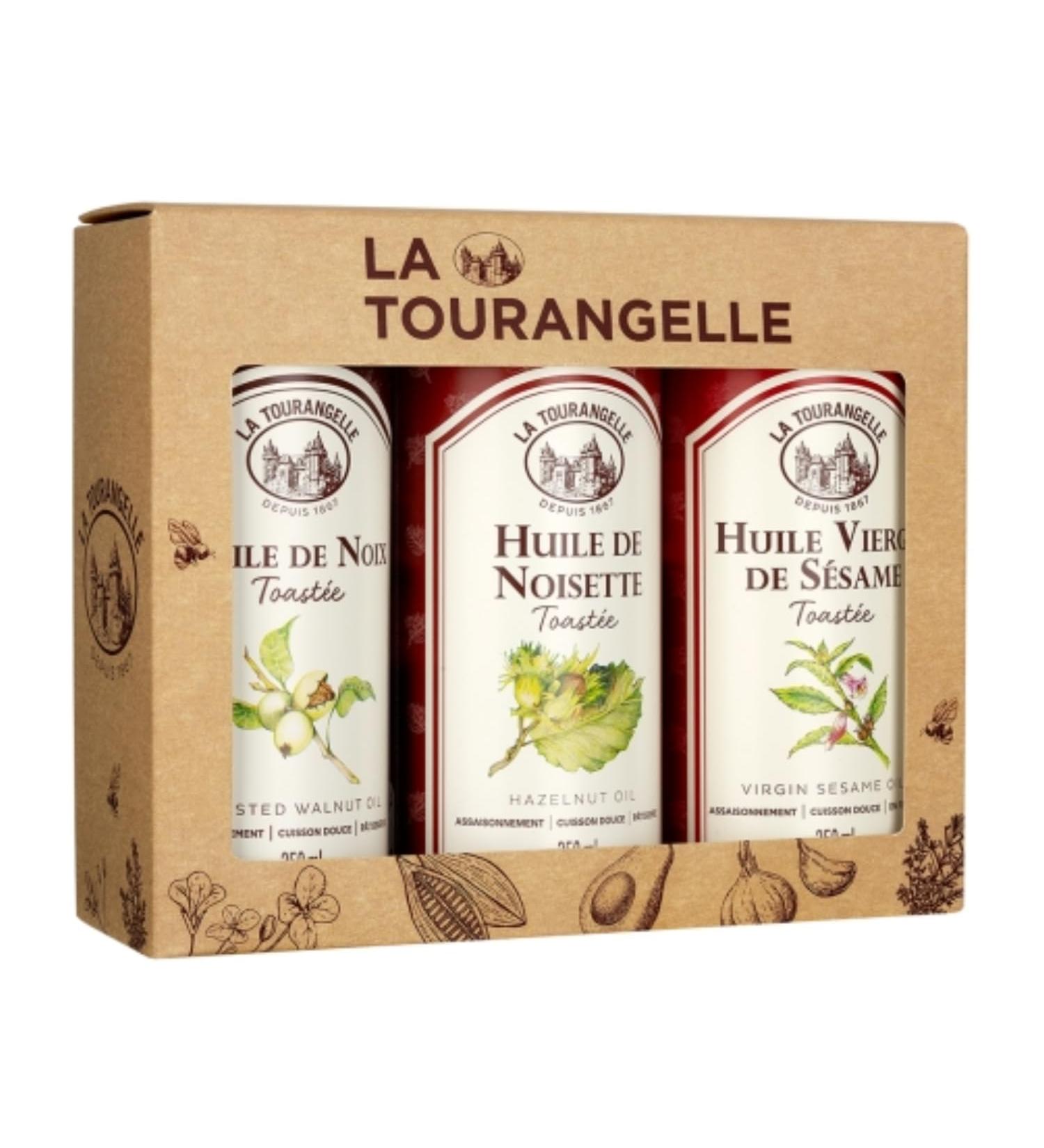  La Tourangelle La Tourangelle | Roasted walnut oil roasted hazelnut oil roasted sesame seed oil | Gift Set Cooking Condiment Oil - 3 x 250 ml. - Buy Online on GoSupps.com