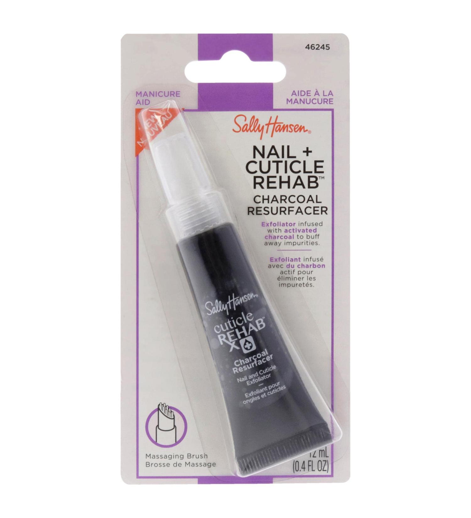 Sally Hansen Nail Rehab Charcoal Resurfacer - 46245 Exfoliator Women 0.4 oz