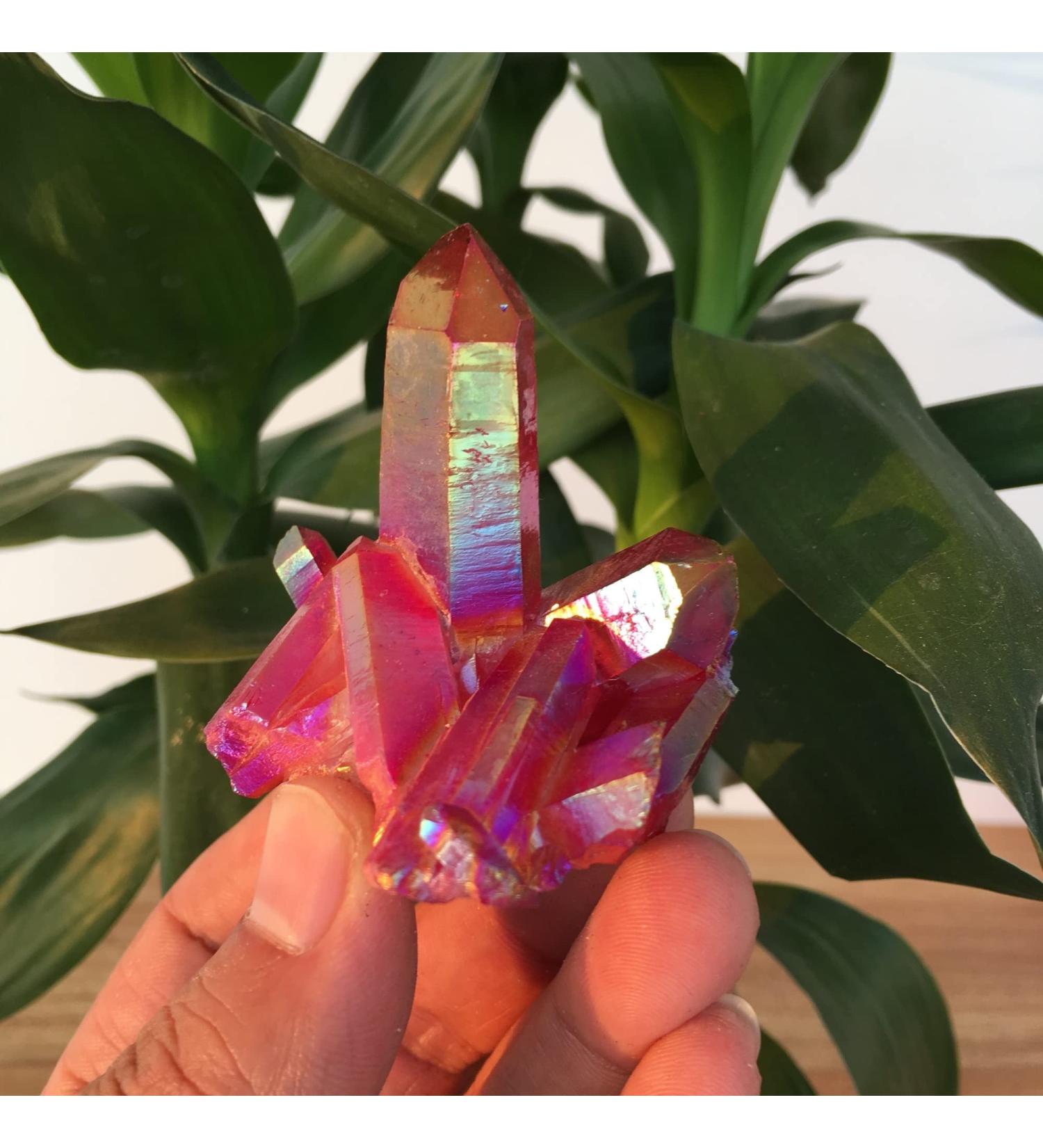Specimen Healed Rose Flame Aura Quartz Crystal Cluster Specimen 40-50 As a Gift ERTEYIN 40-50g - Buy Online on GoSupps.com