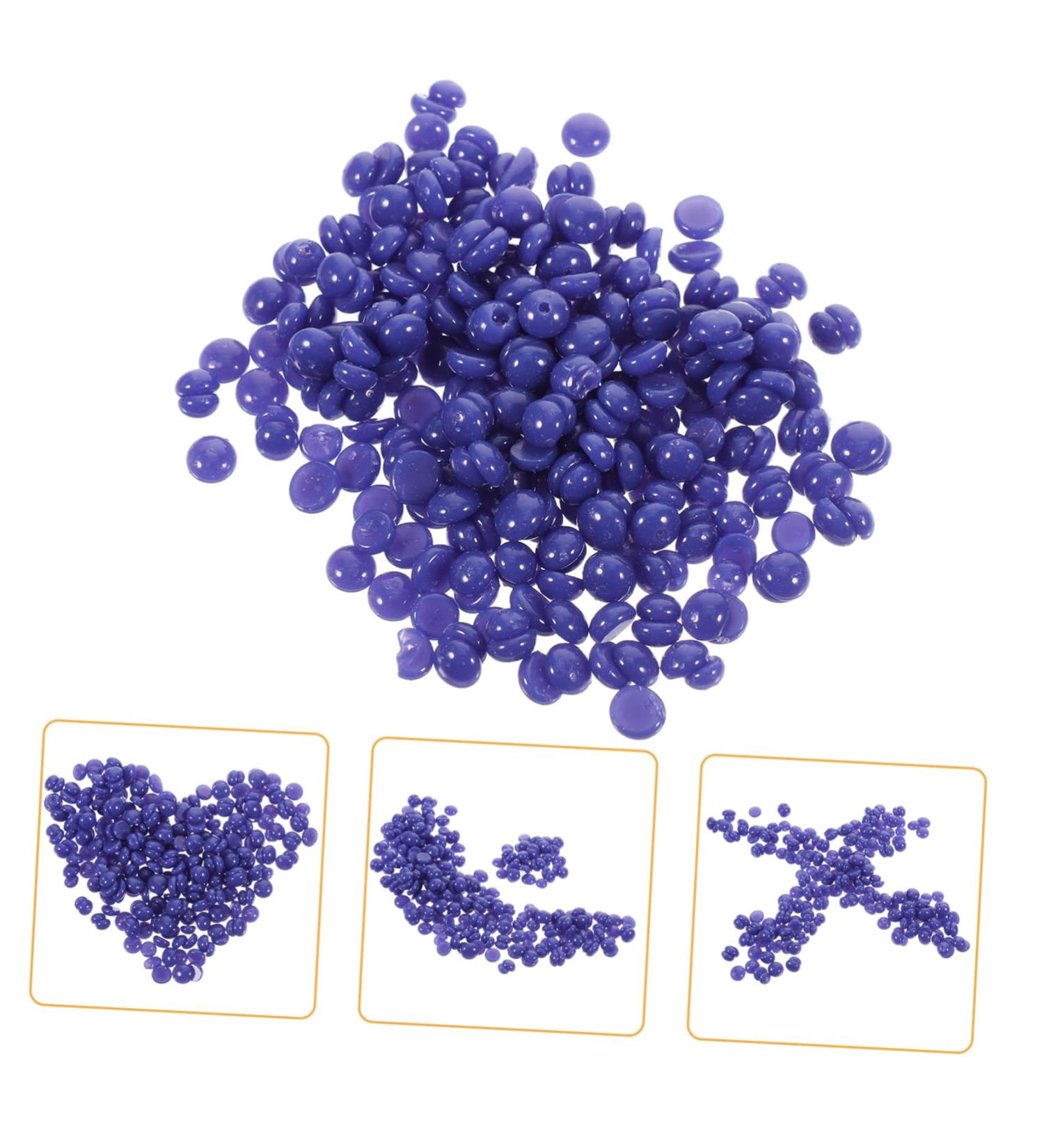 Subsofan Hard Wax Beans - 3 Pack Sensitive Violet Beeswax for Hair Removal | Hard Wax Pearls 0.2x0.2cm - Gentle Depilatory Cream - Buy Online on GoSupps.com