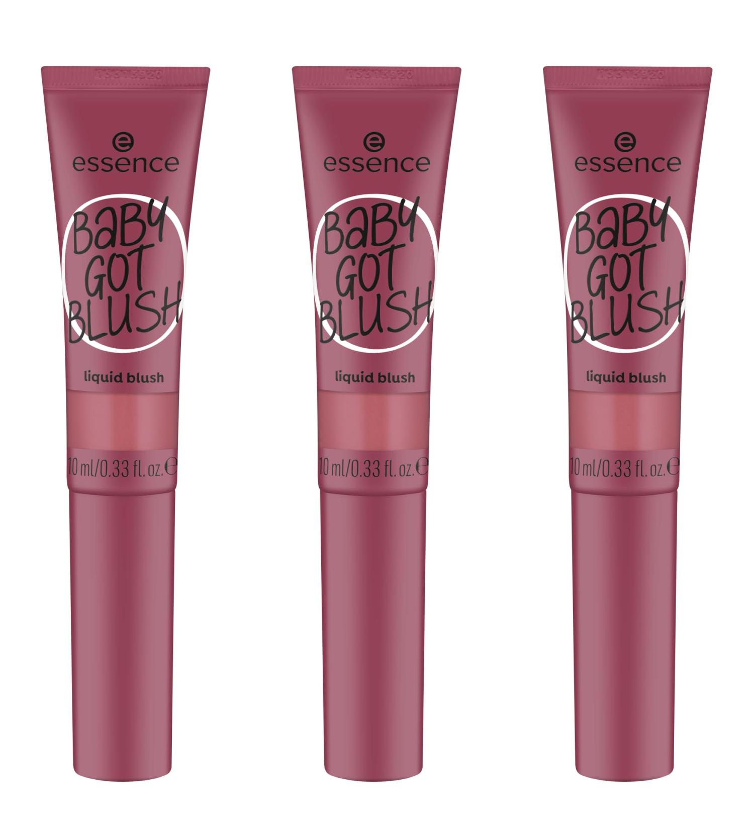 Essence Baby Got Blush Liquid Blush 3-Pack - No. 20 Violet Expression Quick-Drying Vegan Oil-Free Paraben-Free Microplastic-Free - 10ml Each - Buy Online on GoSupps.com