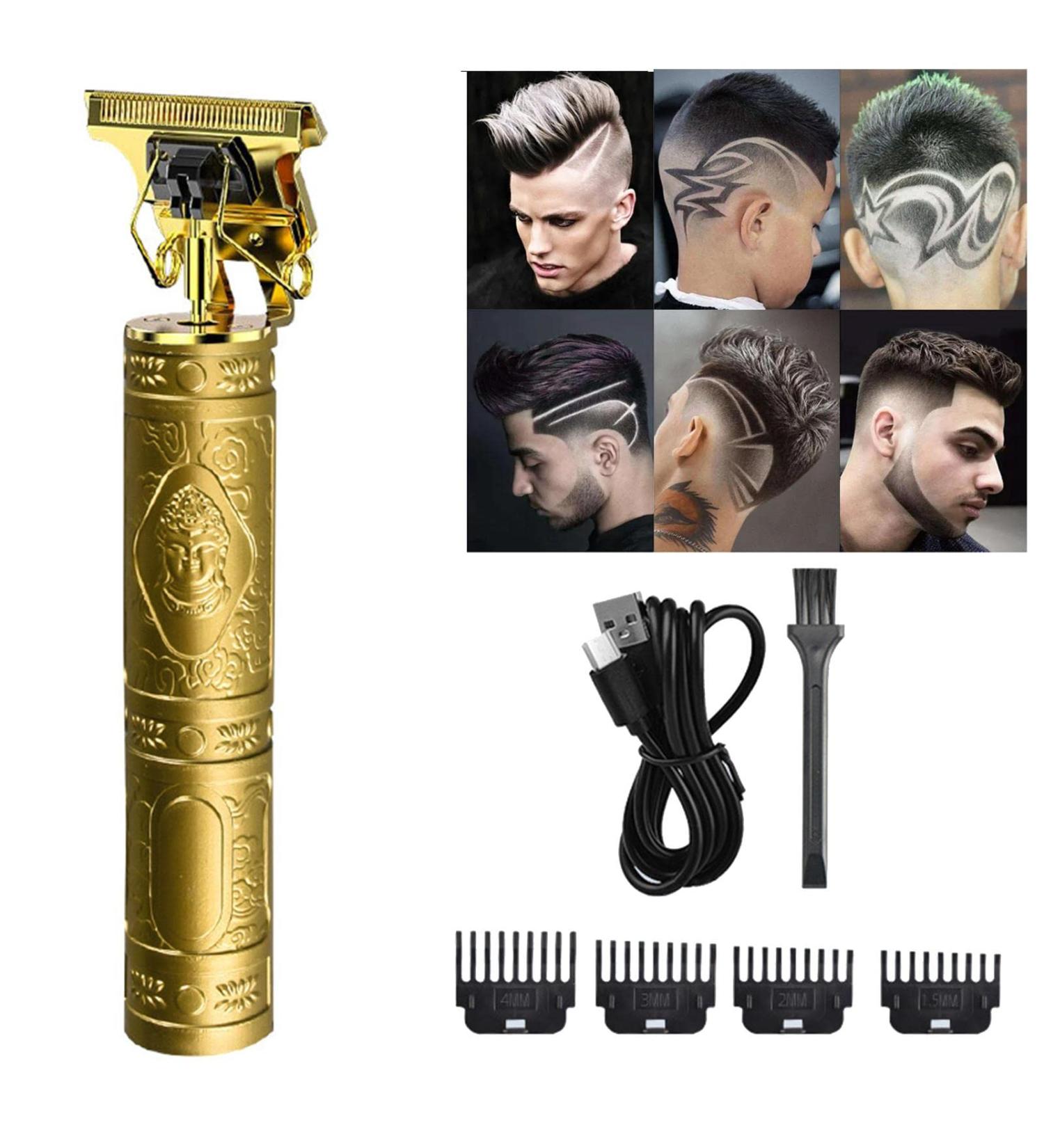Men Hair Clippers - Beard Grooming Kit Nose Body Hair Trimmer | Rechargeable Hair Trimmer with 4 Limit Combs for Men Cordless Beard Trimmer Trimmer Trimmer for Barber Shop Haircut Home Travel Gold - Buy Online on GoSupps.com